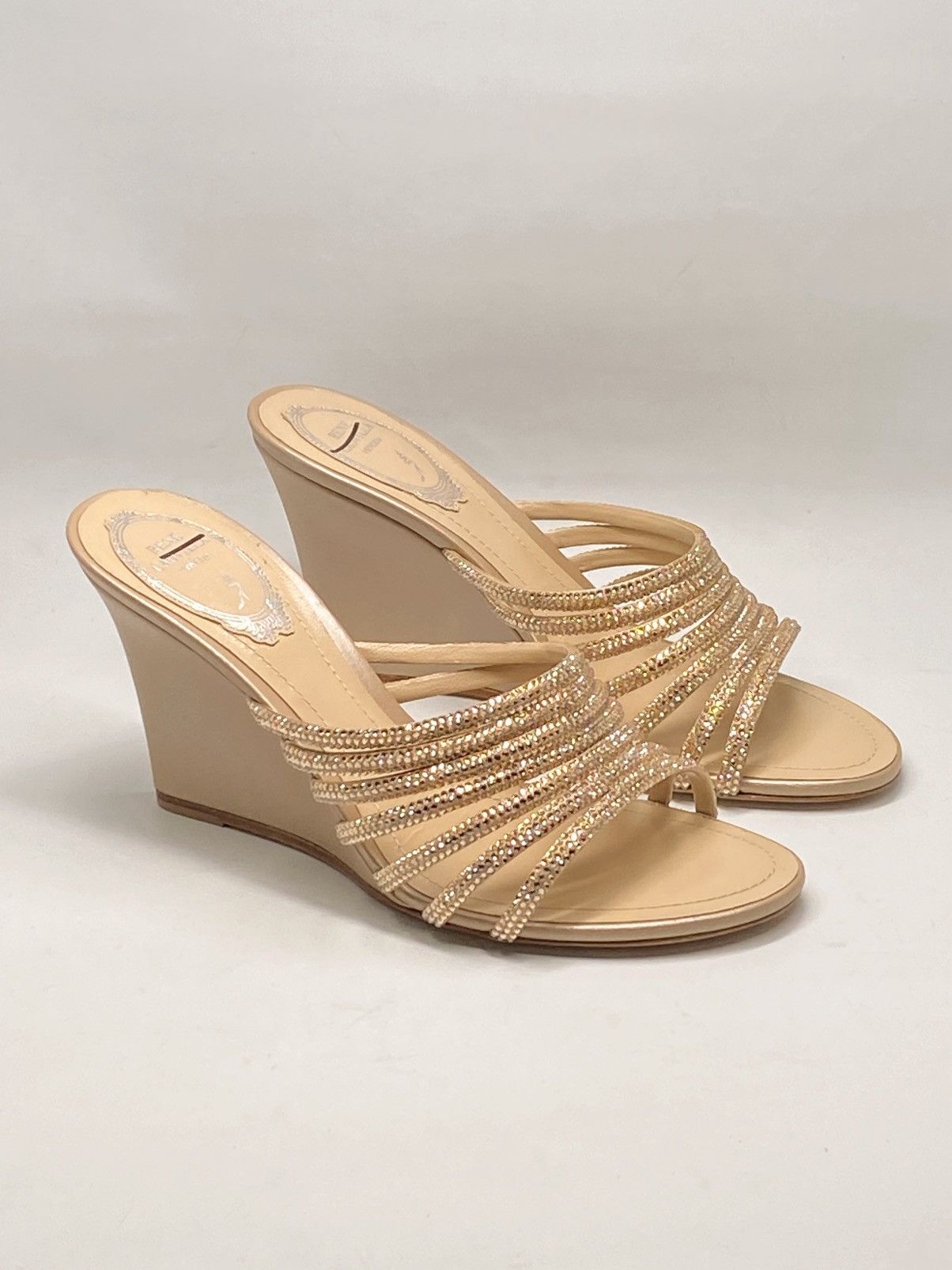 Rene Caovilla Rene Caovilla Crystal-Embellished Wedge Sandals size 37 Size US 7 / IT 37 - 1 Thumbnail