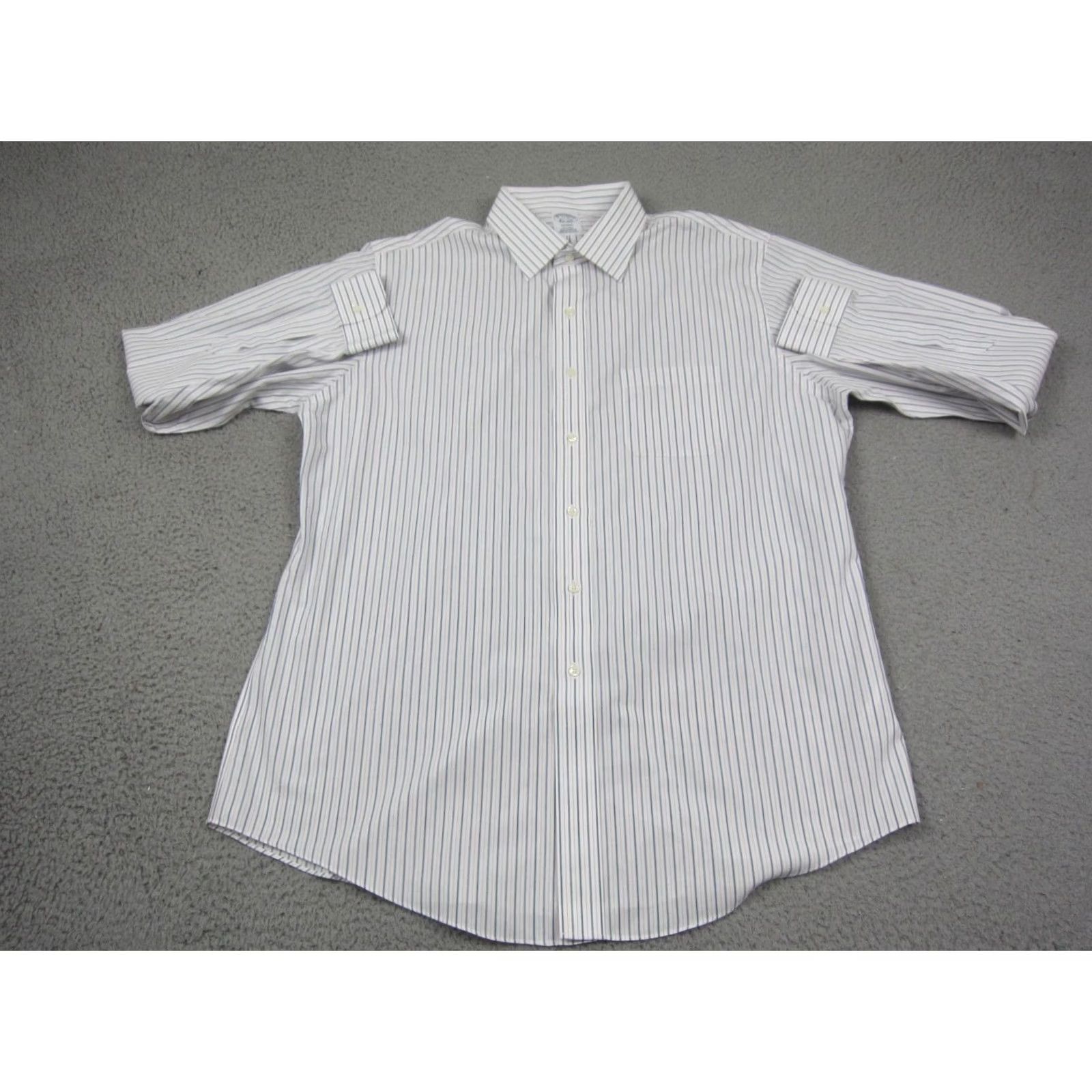Brooks Brothers Brooks Brothers Shirt Mens XL White Men Striped Regent Supima Cotton Size US XL / EU 56 / 4 - 2 Thumbnail