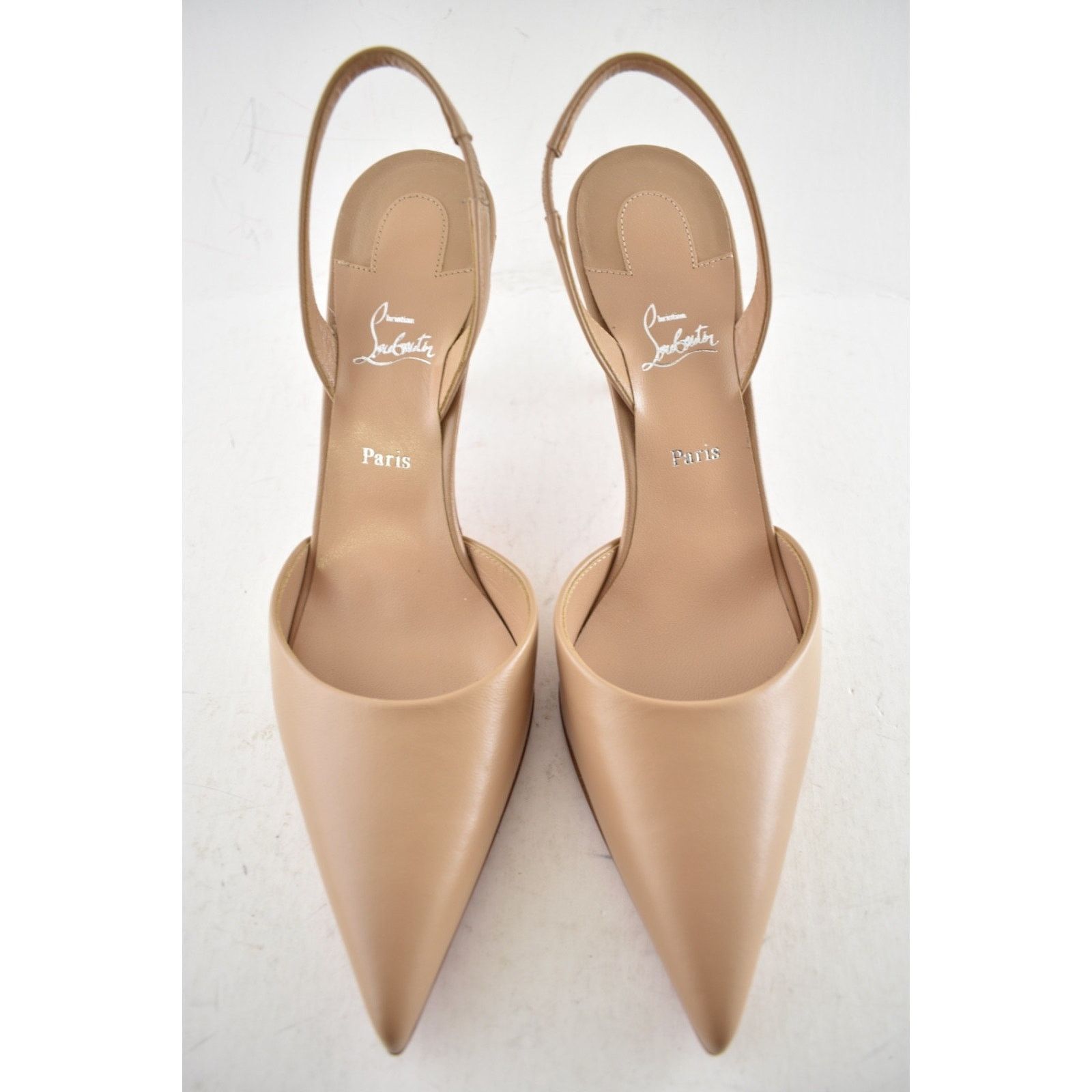 Christian Louboutin Christian Louboutin Apostropha Sling 80 Nude Slingback Pump Size US 6.5 / IT 36.5 - 7 Thumbnail