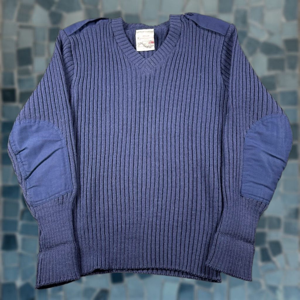 Vintage VINTAGE Brigade Quartermasters Sweater Mens L Pullover Wool Navy Blue 1983 Woolly Pulley Size US L / EU 52-54 / 3 - 1 Thumbnail