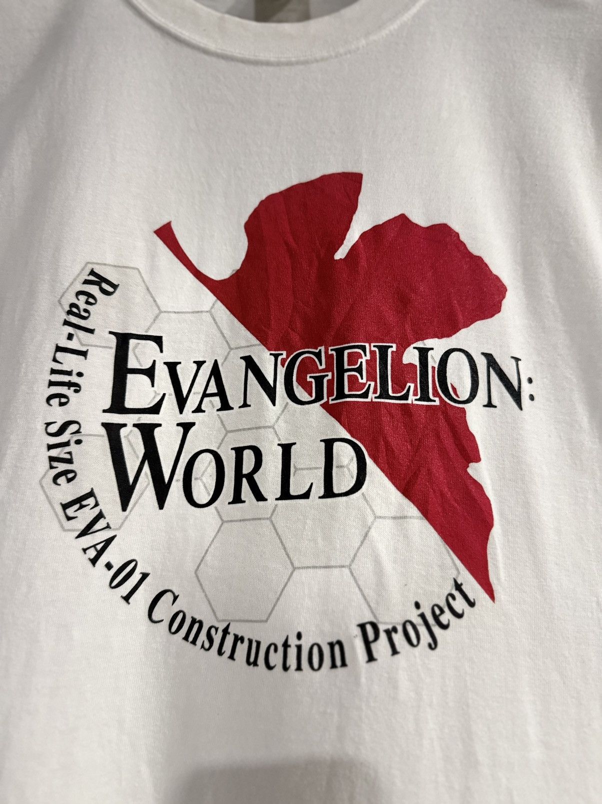 Anime Vintage Evangelion World Nerv Fuji Construction Project Tee Size US L / EU 52-54 / 3 - 2 Thumbnail