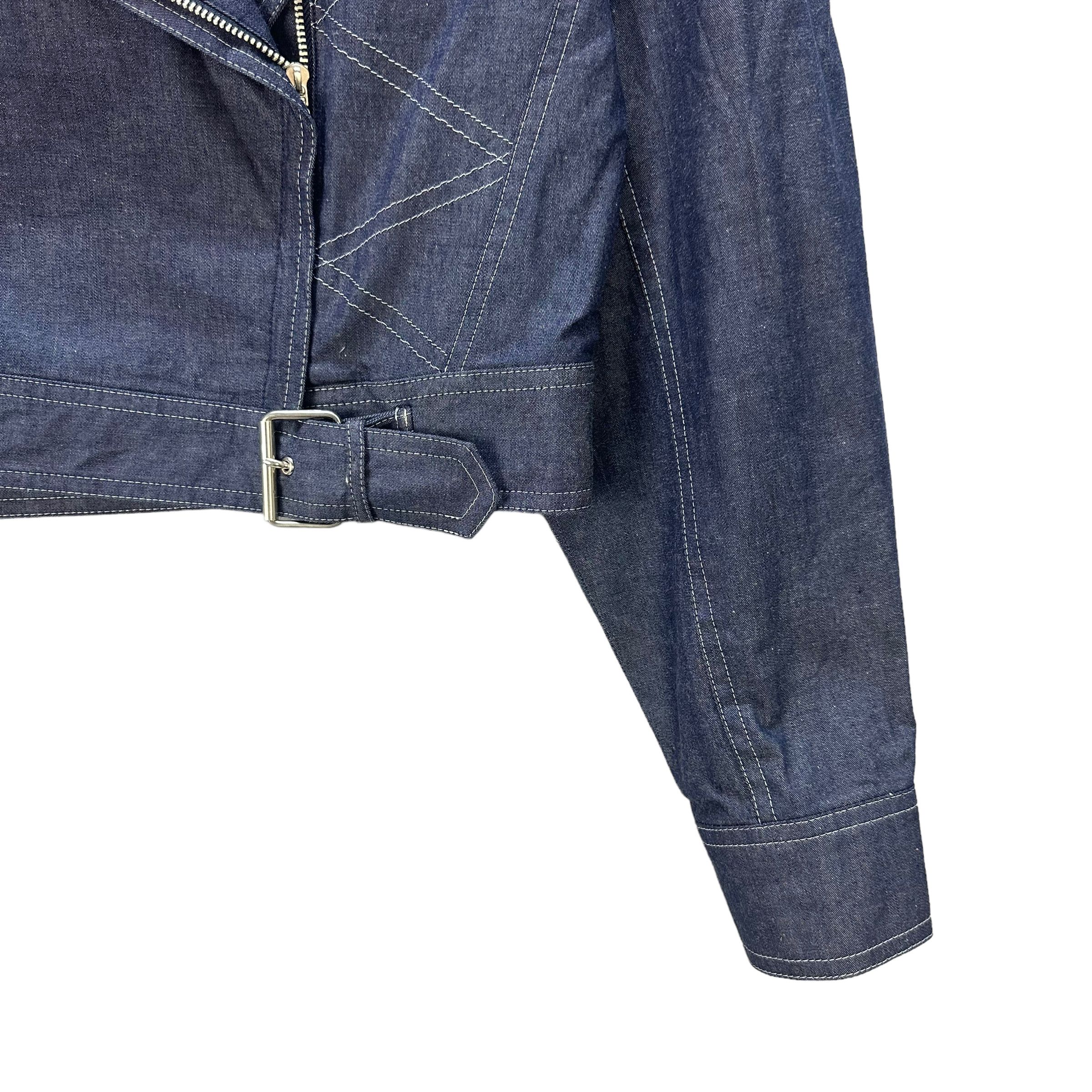 Courreges COURREGES PARIS DOUBLE COLLAR CROPPED DENIM JACKET #7944-191 Size S / US 4 / IT 40 - 5 Thumbnail