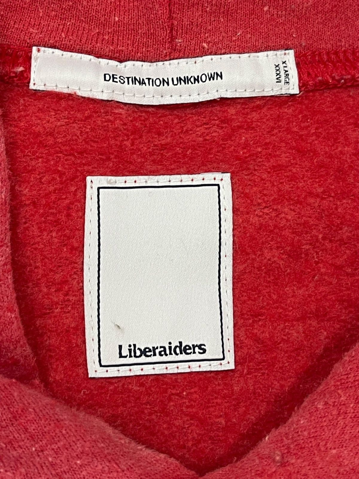 Liberaiders Liberaiders Red Distress Logo Hoodie XL Size US XL / EU 56 / 4 - 12 Thumbnail