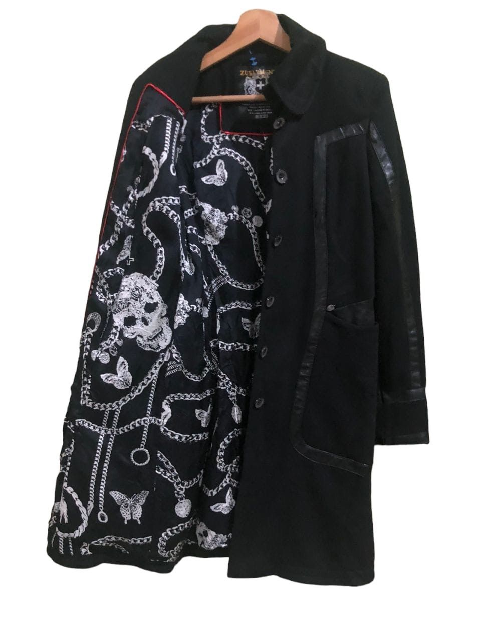 image of Italian Designers Zu+Elements Long Jacket Coat Nice Design in Black, Women's (Size Medium)