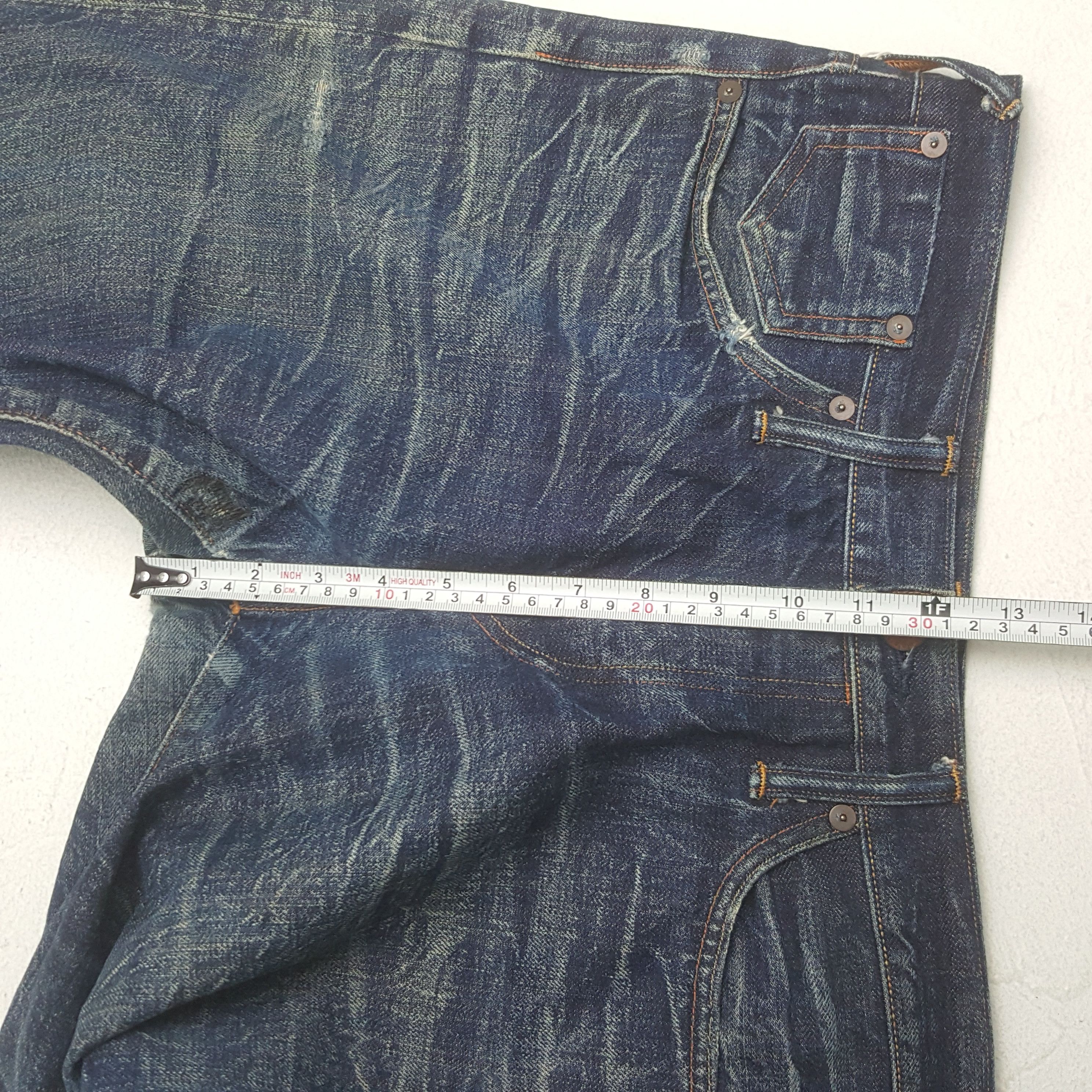 Evisu × Japanese Brand Vintage Evisu No 5 Selvedge Custom Art Daicock Denim Jeans Size US 31 - 8 Thumbnail