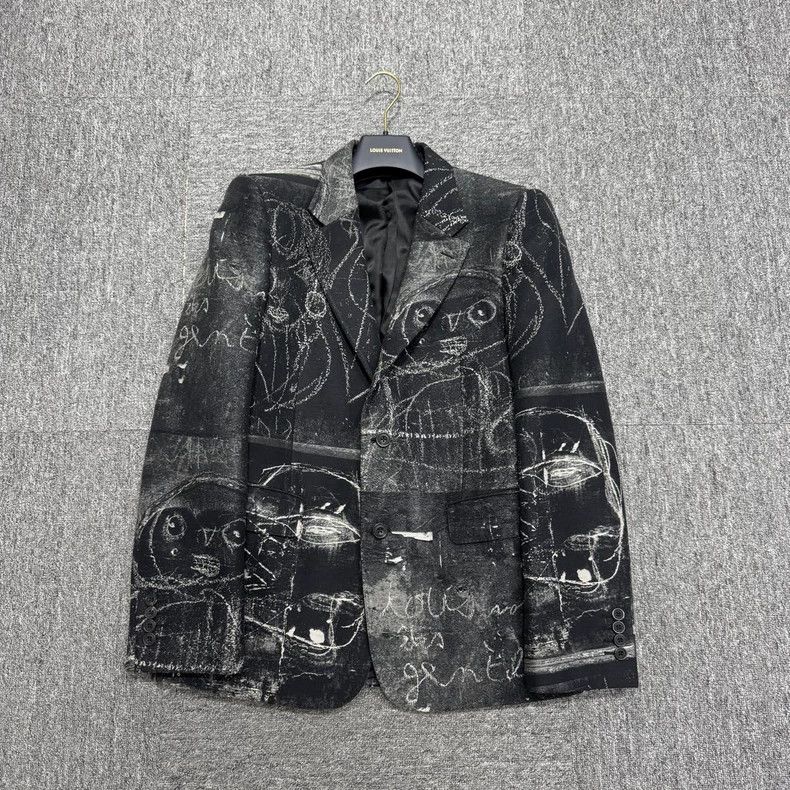 Alexander McQueen Alexander McQUEEN size 50 Graffiti suit jacket 2504-Nextar Size 50S - 1 Thumbnail