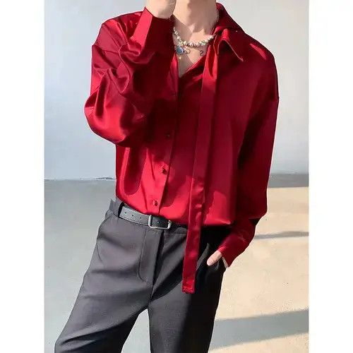 VIBE Wine Red Long Sleeve Shirt Size US M / EU 48-50 / 2 - 2 Thumbnail