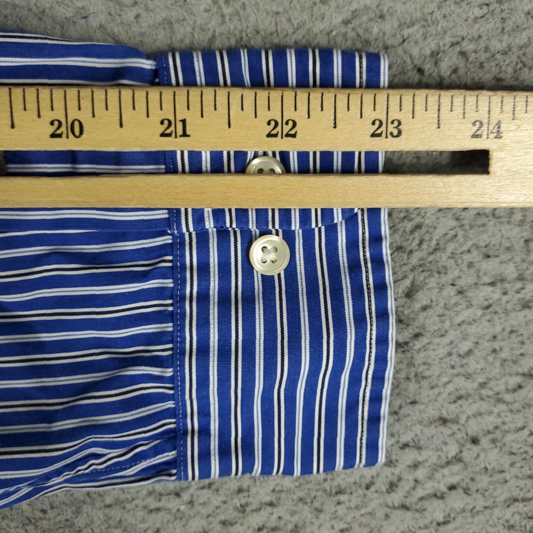 Ralph Lauren Ralph Lauren Shirt Mens 16 Blue Striped Pony Dress Button Up Long Sleeve Shirt Size 42R - 7 Thumbnail
