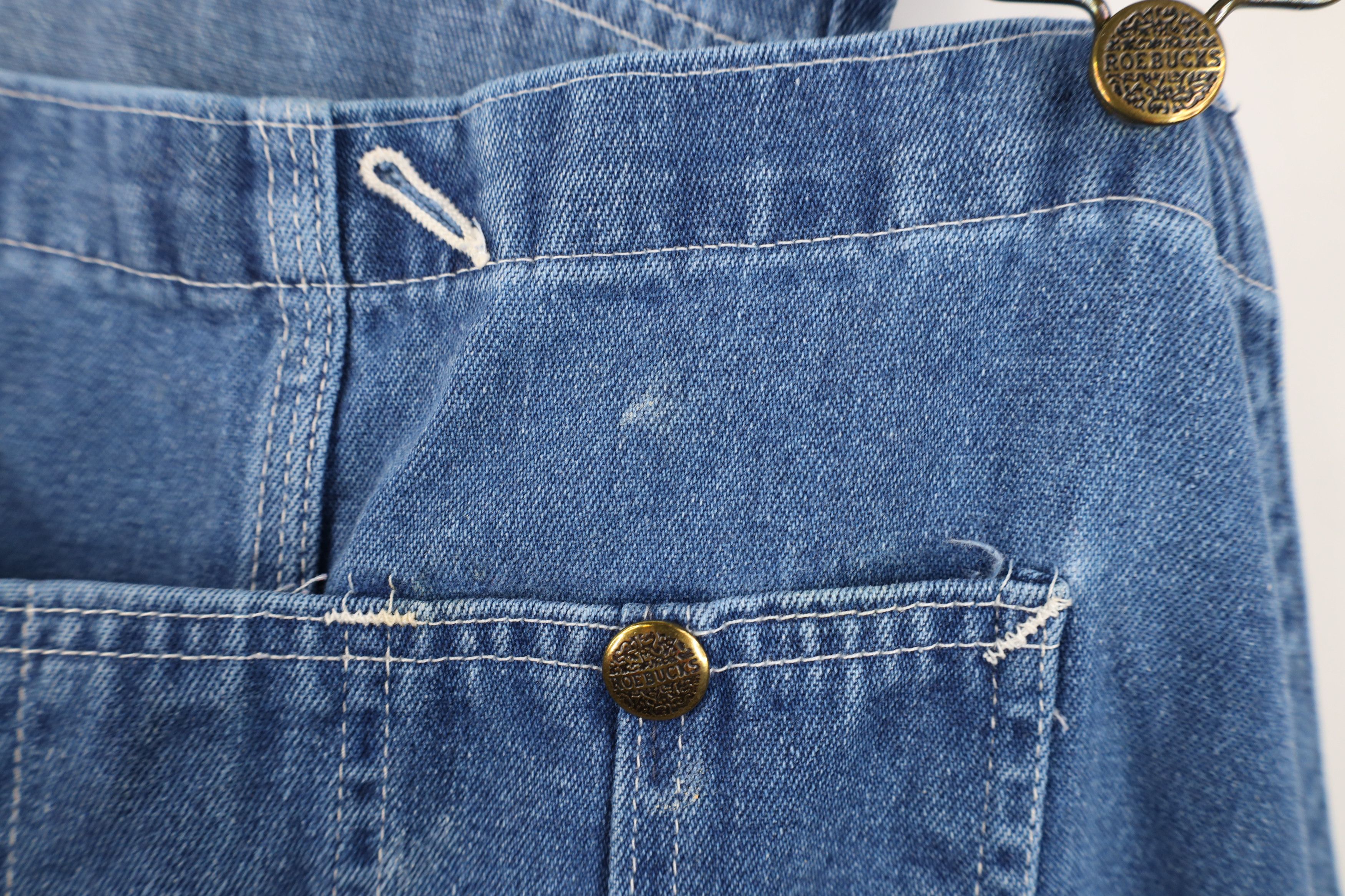 Vintage Vintage 70s Streetwear Distressed Wide Leg Denim Overalls Size US 38 / EU 54 - 6 Thumbnail