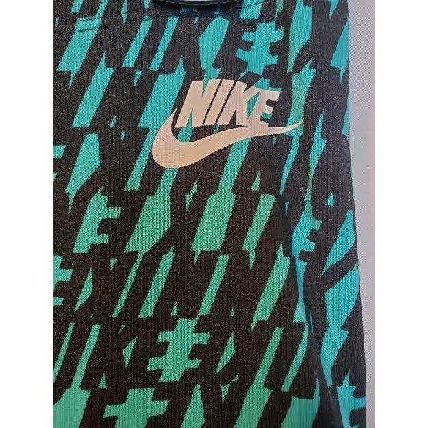 Nike Nike Printed Mid Rise Black Teal Turquoise Medium Leg-A-See Size 28" / US 6 / IT 42 - 4 Thumbnail