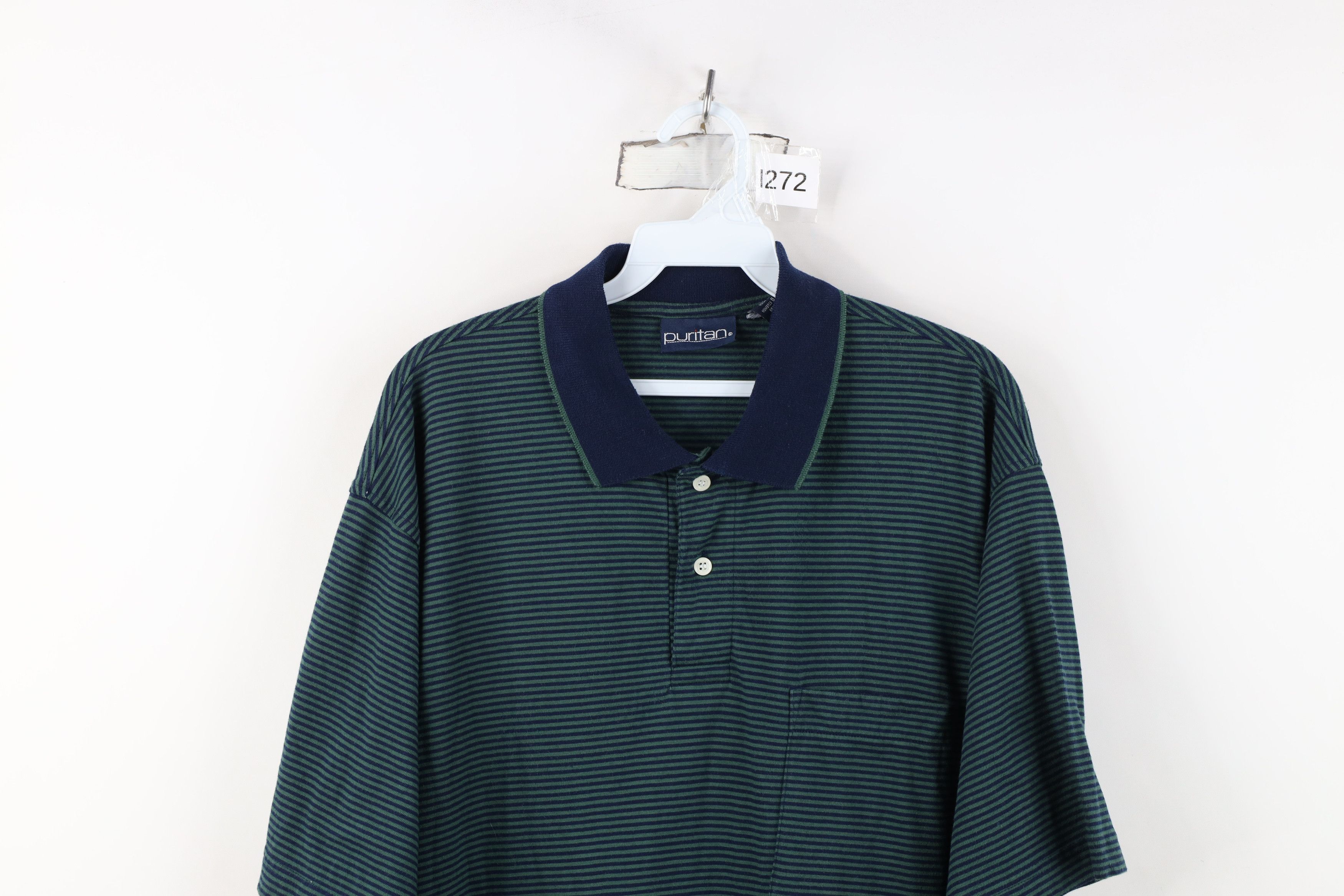 Vintage Vintage 90s Streetwear Striped Knit Collared Golf Polo Shirt Size US L / EU 52-54 / 3 - 2 Thumbnail
