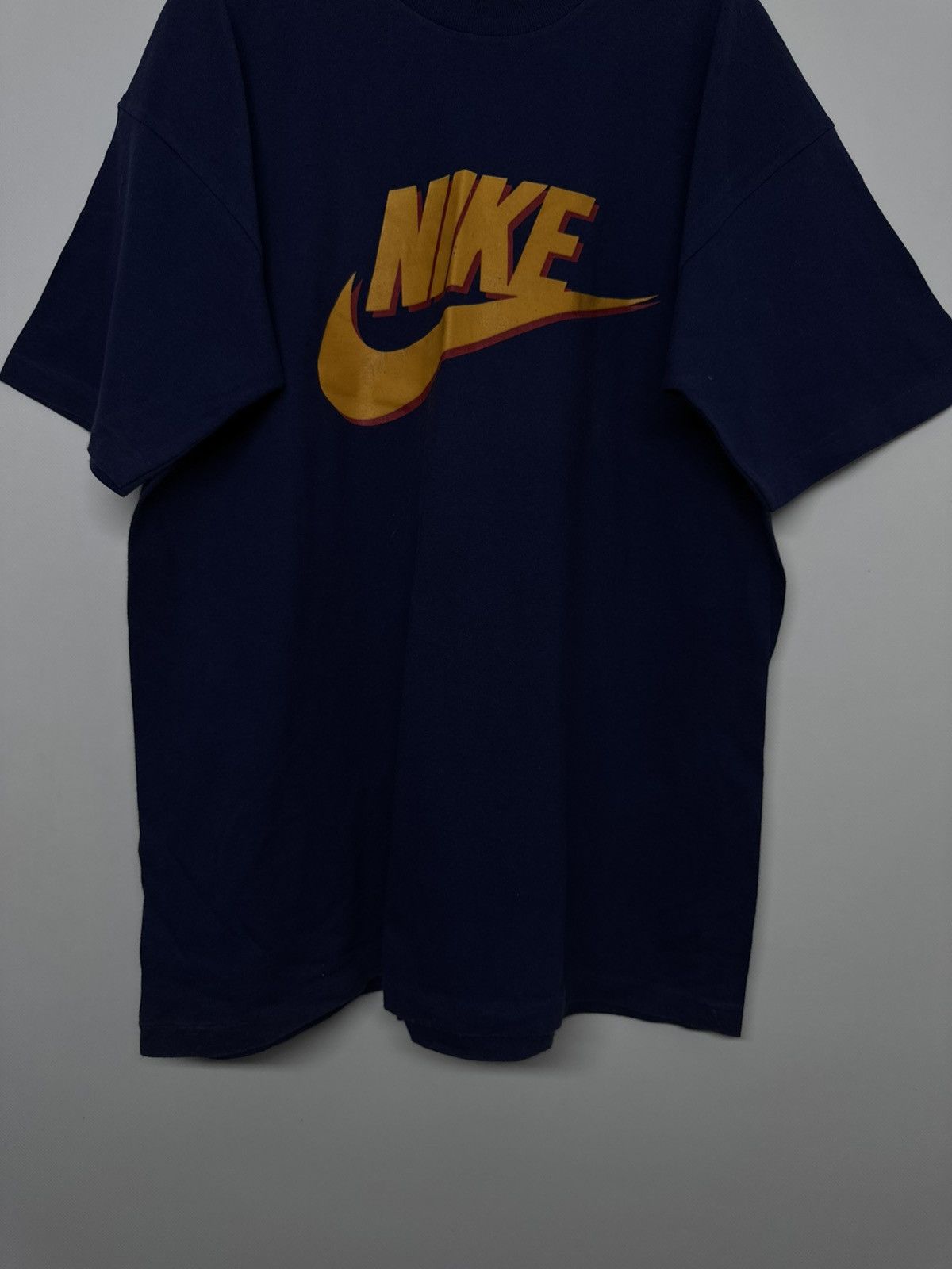 Nike Vintage 1980s Nike Blue Tag Swoosh Shirt Single Stitch Size US L / EU 52-54 / 3 - 7 Thumbnail