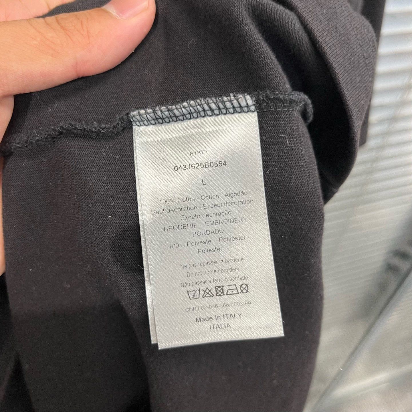 Dior Dior Safety Pin Logo Embroidered T-Shirt Size US L / EU 52-54 / 3 - 4 Thumbnail
