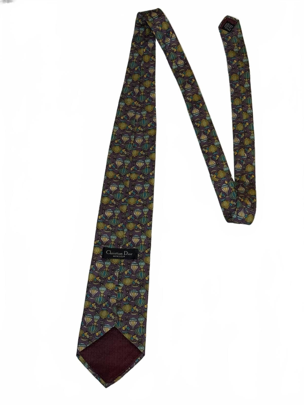 Christian Dior Monsieur Christian Dior Monsieur Silk Men's Tie Balloon Pattern Size ONE SIZE - 3 Thumbnail