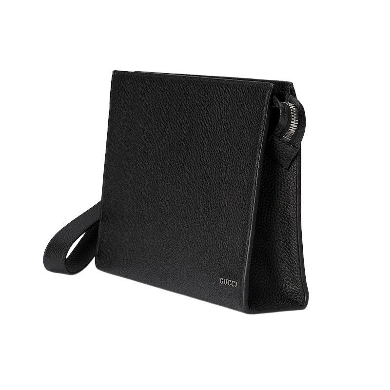Gucci GUCCI $1250 Small Black Leather Pouch New & Authentic Size ONE SIZE - 2 Thumbnail