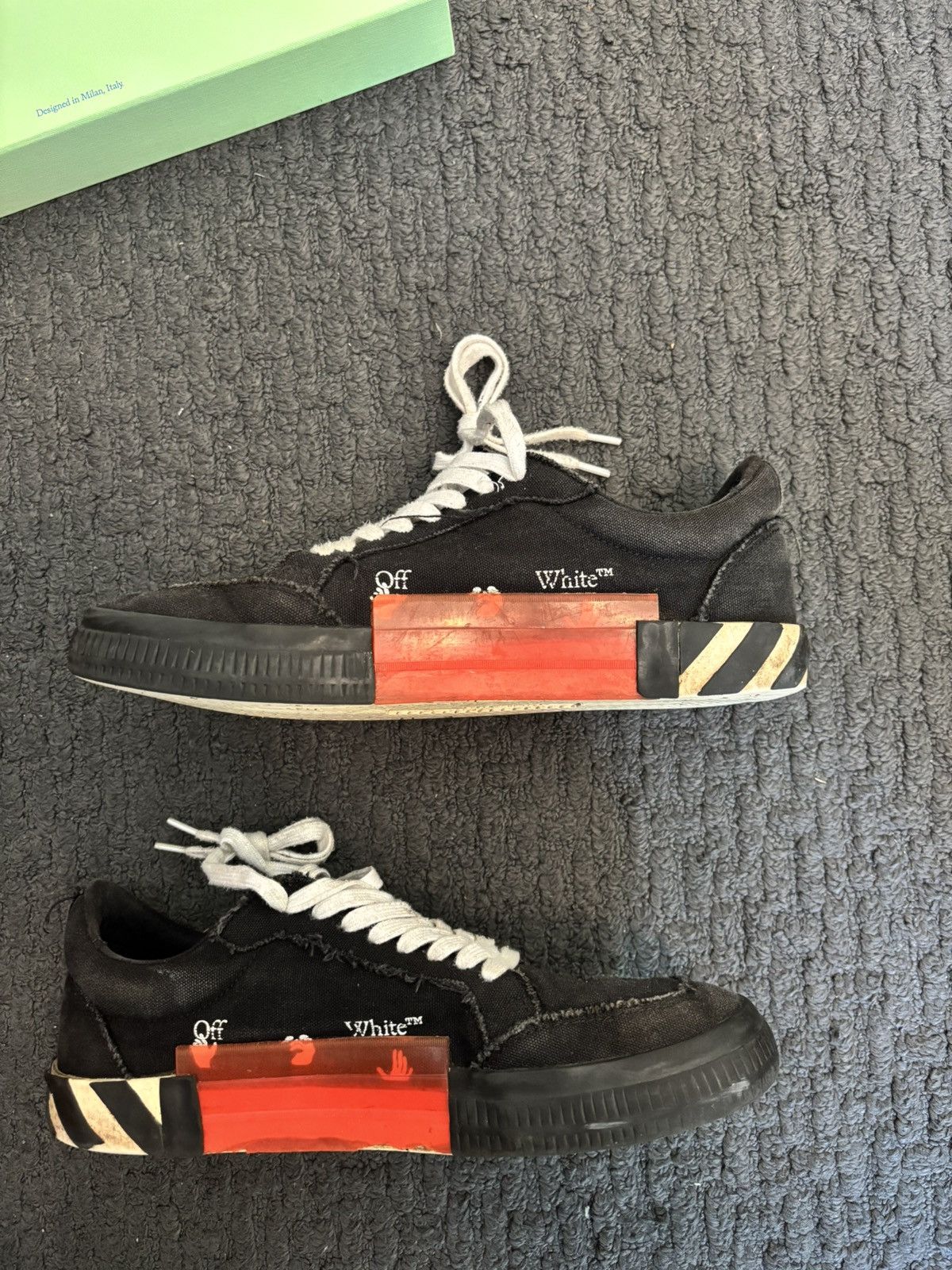 Off-White Off-White Vulc Sneaker 'Black Blue' Size US 10 / EU 43 - 2 Thumbnail