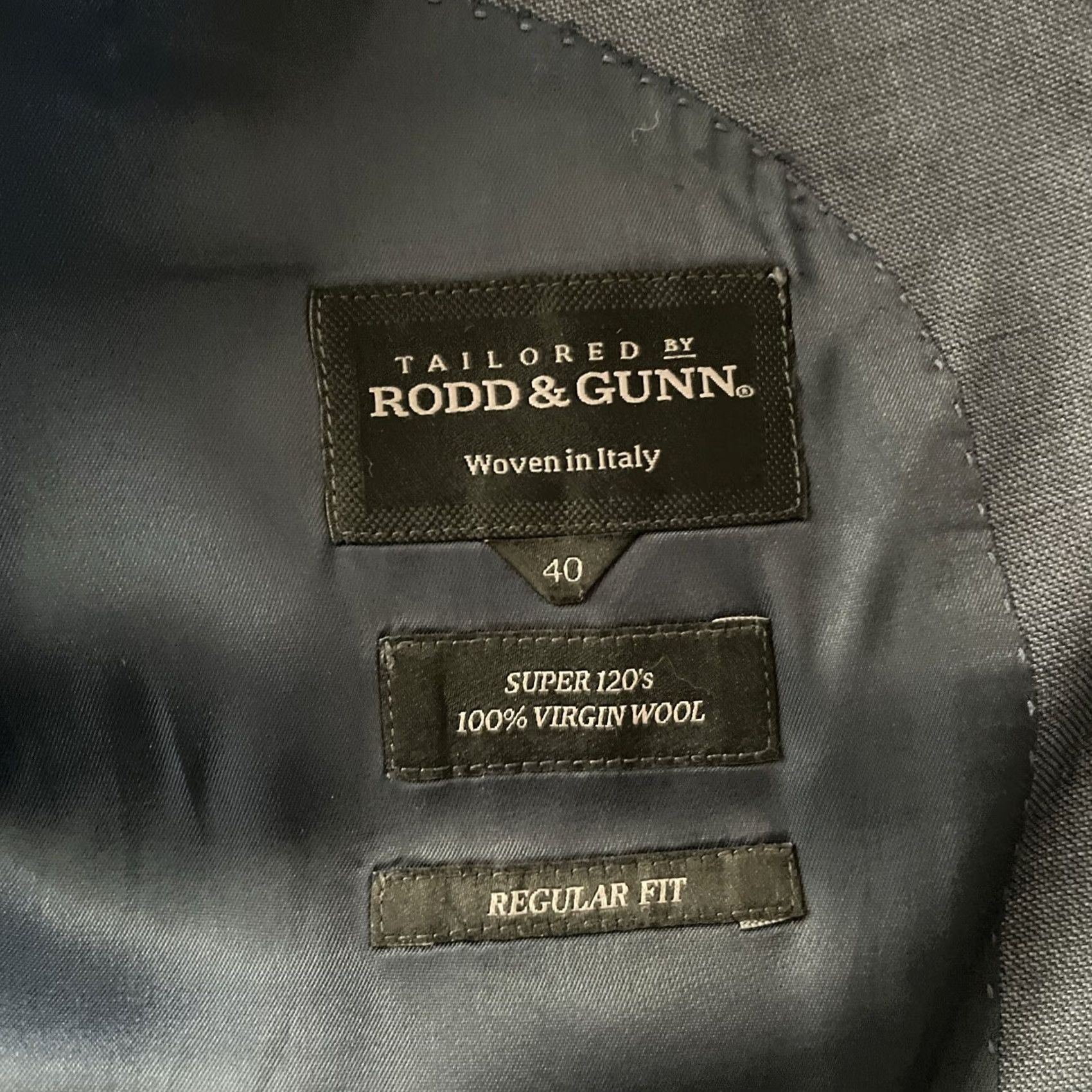 Rodd & Gunn Rodd & Gunn Blazer Mens 40R Blue Wool Notch Lapel Single-Breasted 2-Button Double-Vented Regular Fit City Designer Italian Coat Coat/Jacket Size 40R - 3 Thumbnail