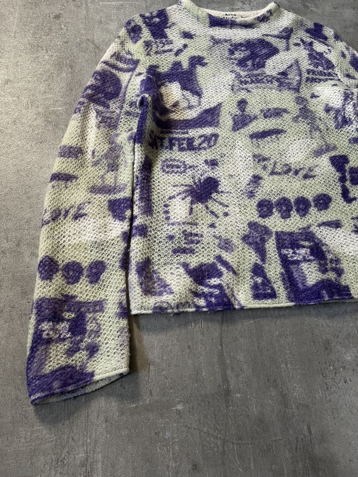 Acne Studios Acne Studios Rave Poster Scribble FW19 sweater Size US M / EU 48-50 / 2 - 2 Thumbnail