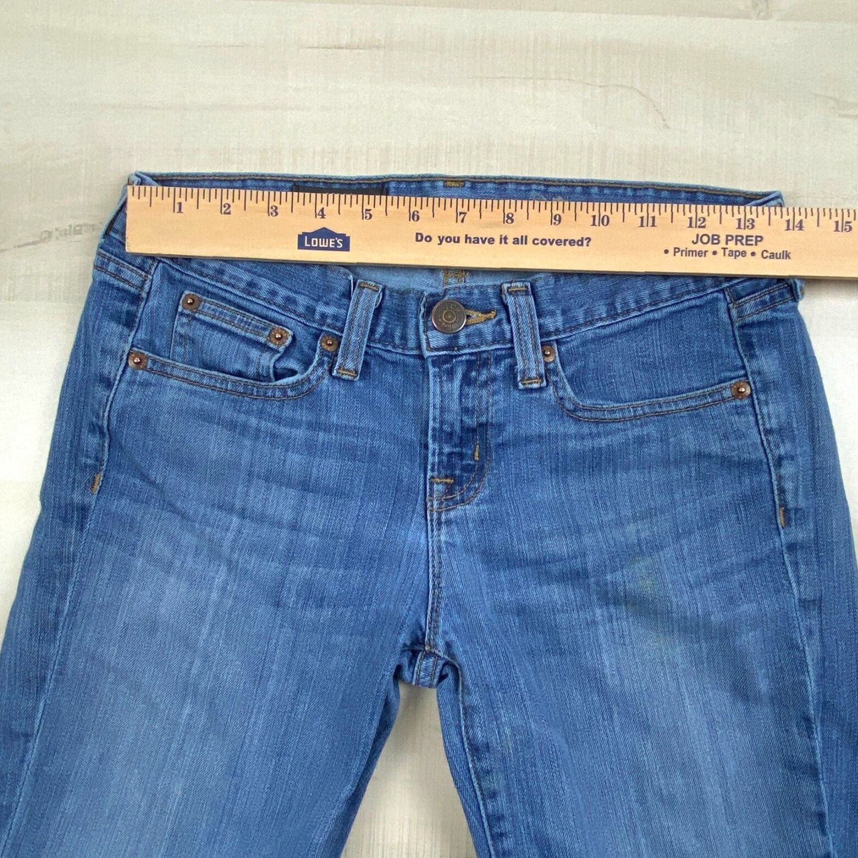 J.Crew J.CREW Women's Medium Wash Skinny Jeans 27 Low Rise Ankle Blue Cotton Blend Stretch Size 27" / US 4 / IT 40 - 6 Thumbnail