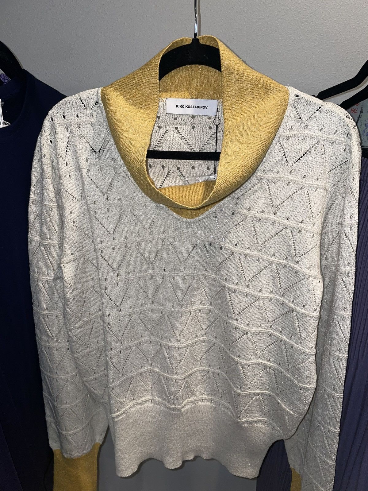 Kiko Kostadinov Kiko Kostadinov SS24 Beige & Yellow Brecht Turtleneck Size US M / EU 48-50 / 2 - 16 Thumbnail