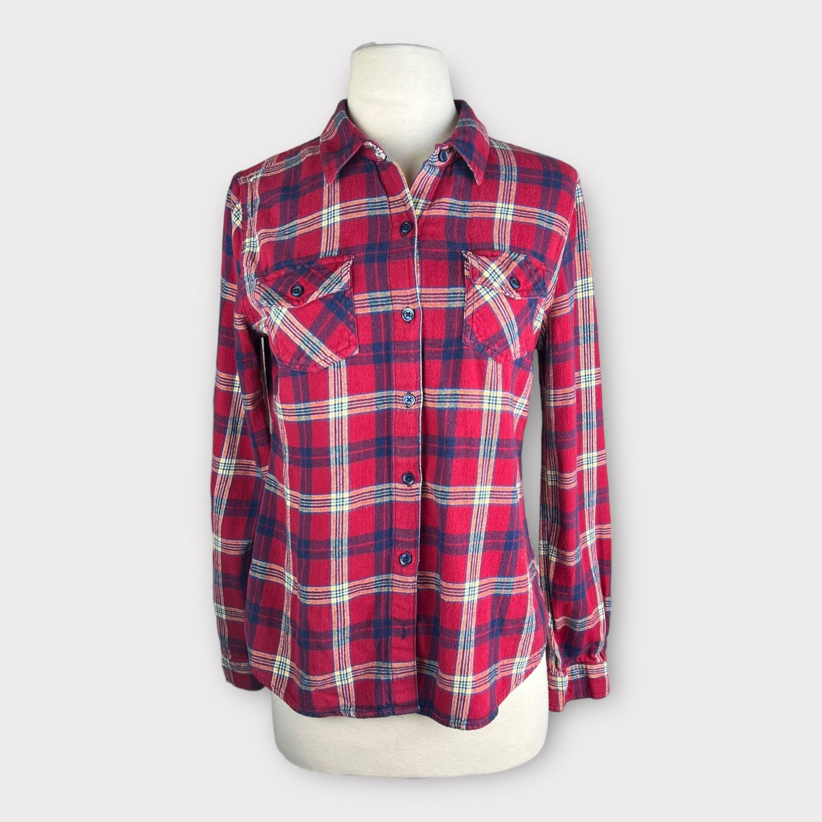 Vintage Mossimo Supply Co. Vintage Flannel | Red and Blue Size L / US 10 / IT 46 - 3 Thumbnail