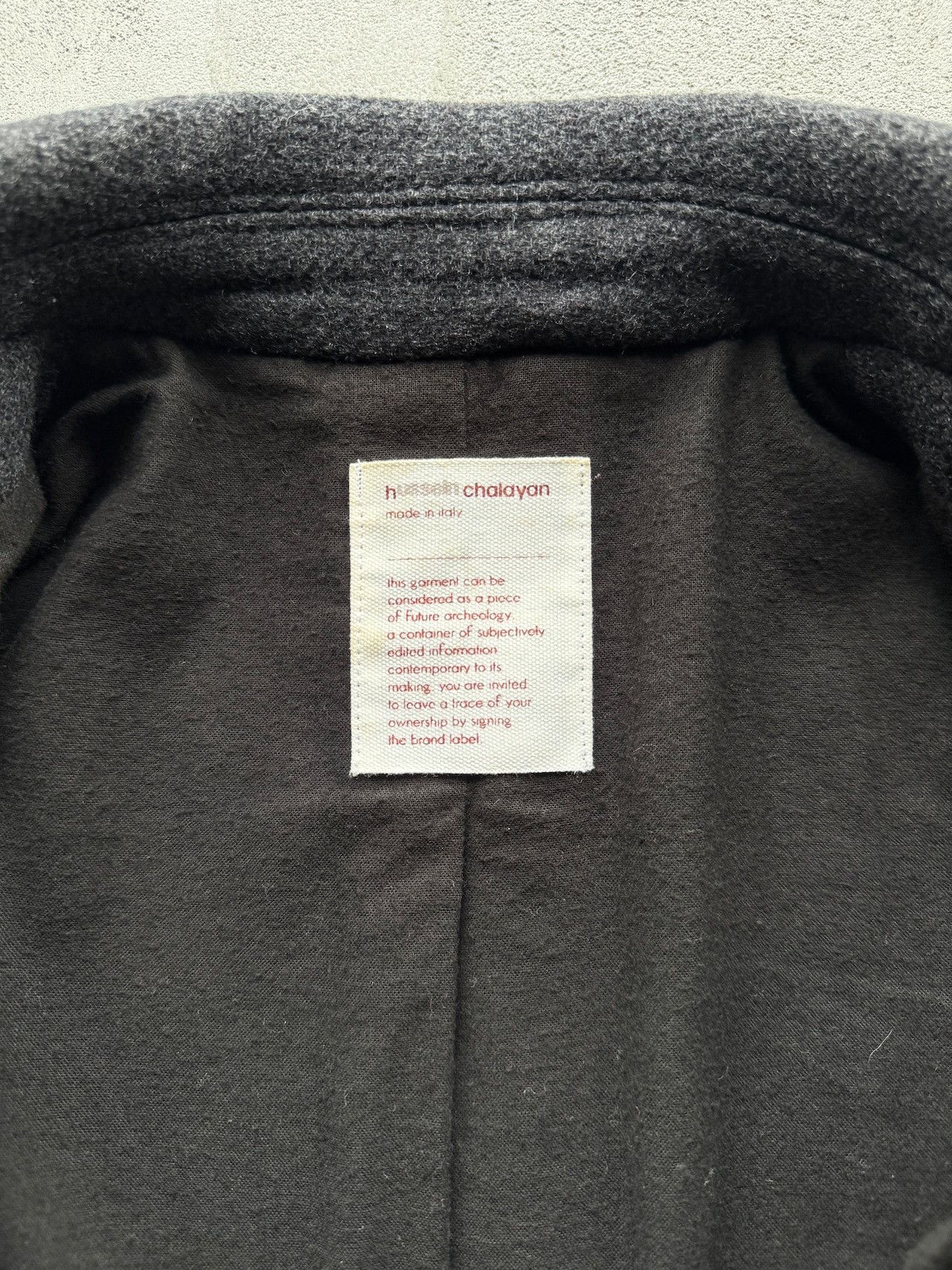 Hussein Chalayan 2000s Hussein Chalayan lining wool coat Size US S / EU 44-46 / 1 - 6 Thumbnail