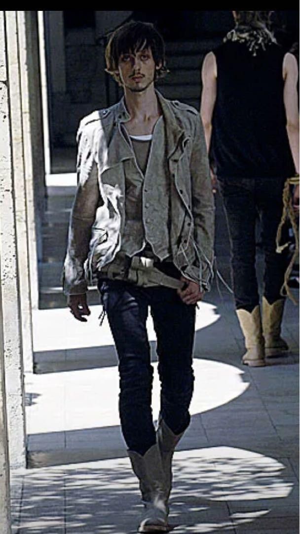 Number (N)ine SS07 "About a Boy" Suede Leather Western Boots Size US 8 / EU 41 - 6 Thumbnail