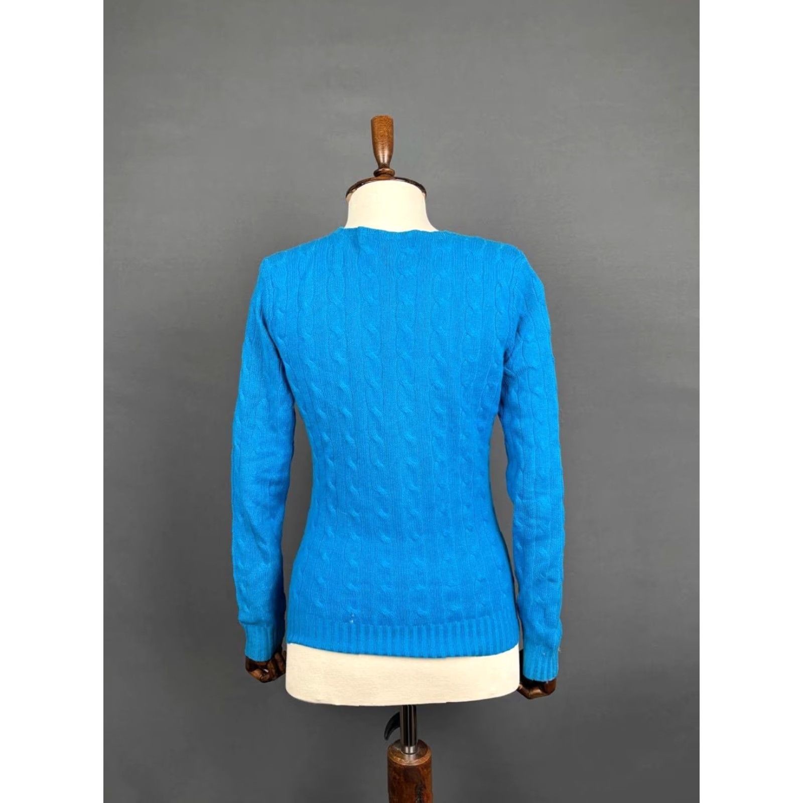 Ralph Lauren Ralph Lauren Womens Knit Sweater Size M Blue Cashmere Long Sleeve Slim Fit Size M / US 6-8 / IT 42-44 - 2 Thumbnail