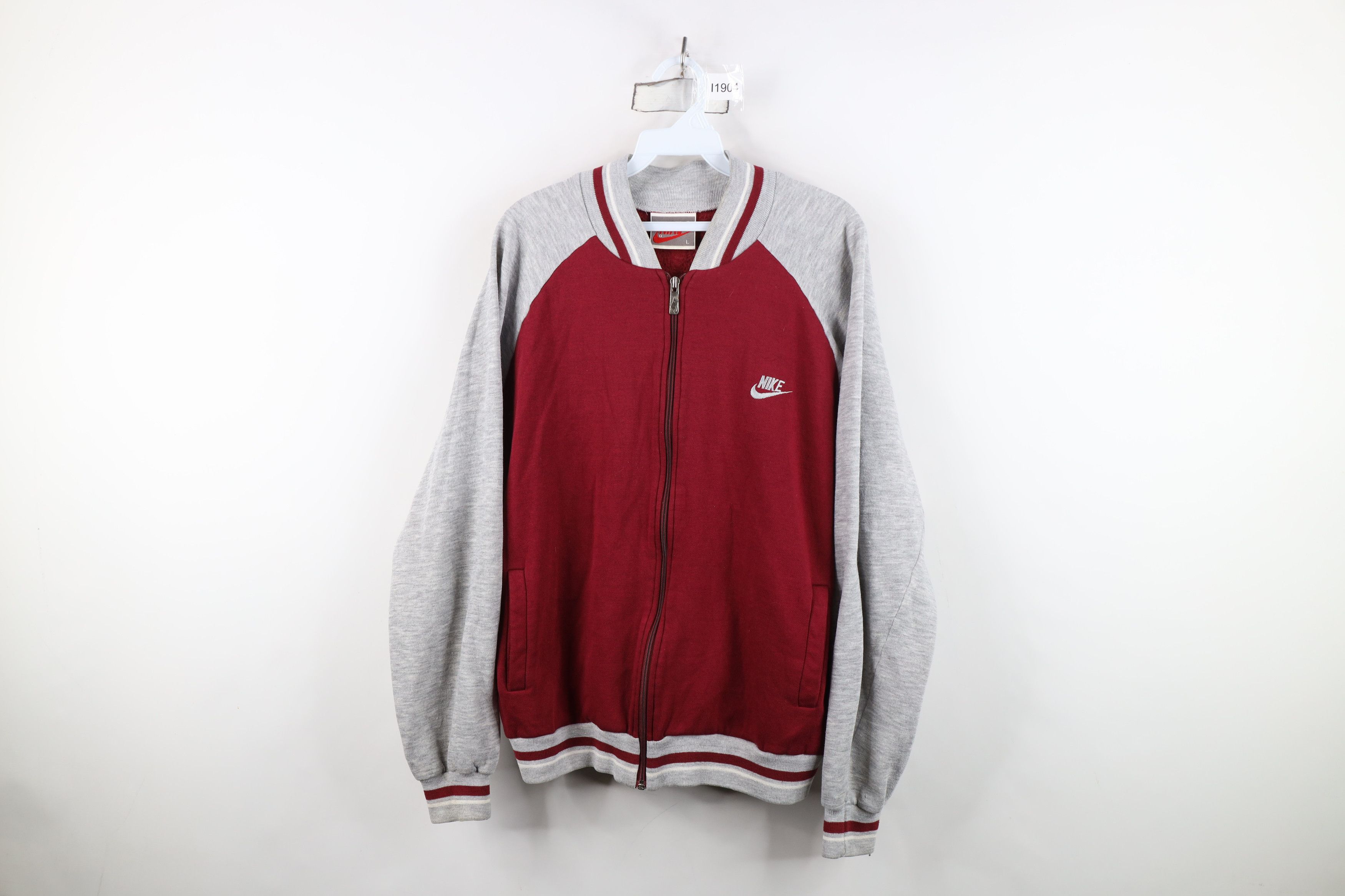 Nike Vintage 80s 90s Nike Mini Swoosh Full Zip Track Jacket USA Size US L / EU 52-54 / 3 - 1 Thumbnail