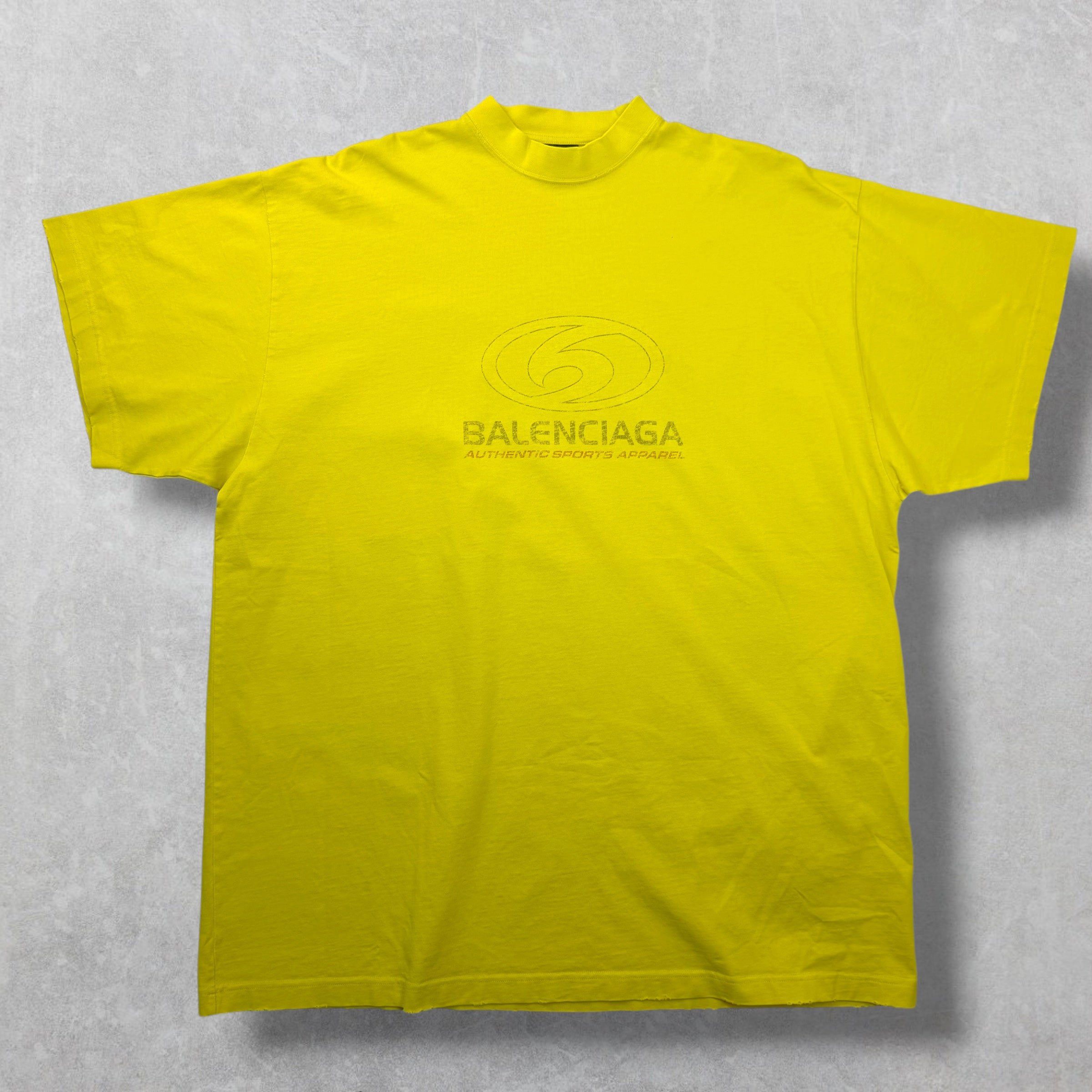 Balenciaga Balenciaga Surfer Logo Tee Yellow 3 (XXL) Size US XXL / EU 58 / 5 - 1 Thumbnail