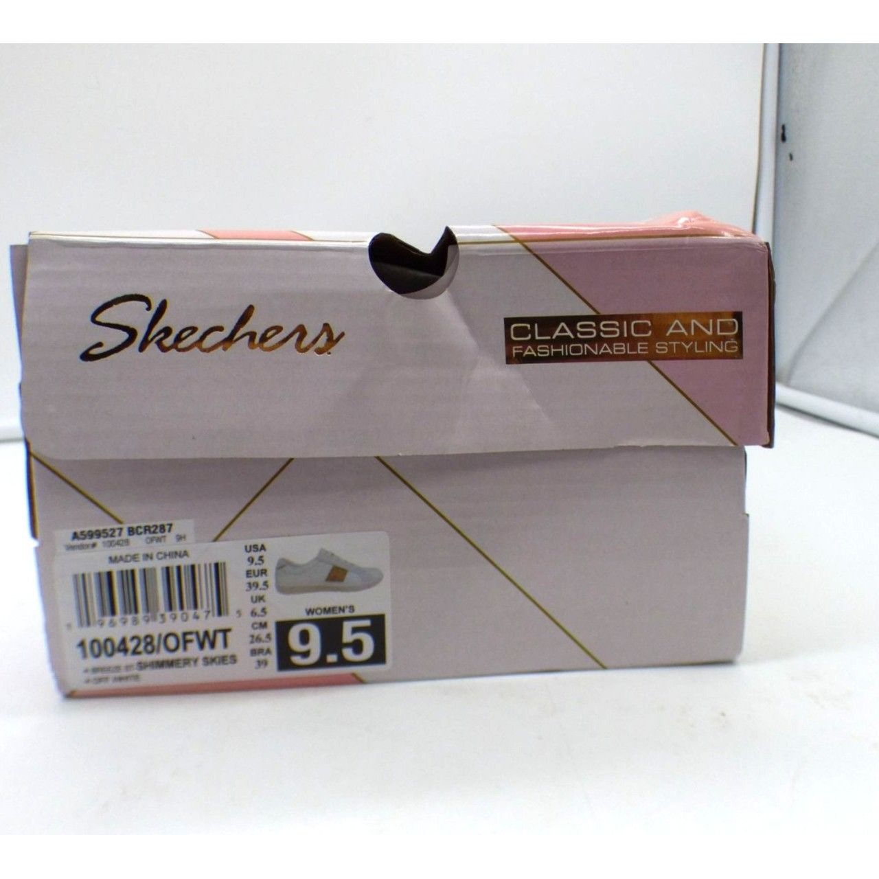 SKECHERS Skechers Breeze St. Shimmery Skies Women’s Leather Sneakers, Size US 9.5 / IT 39.5 - 8 Thumbnail
