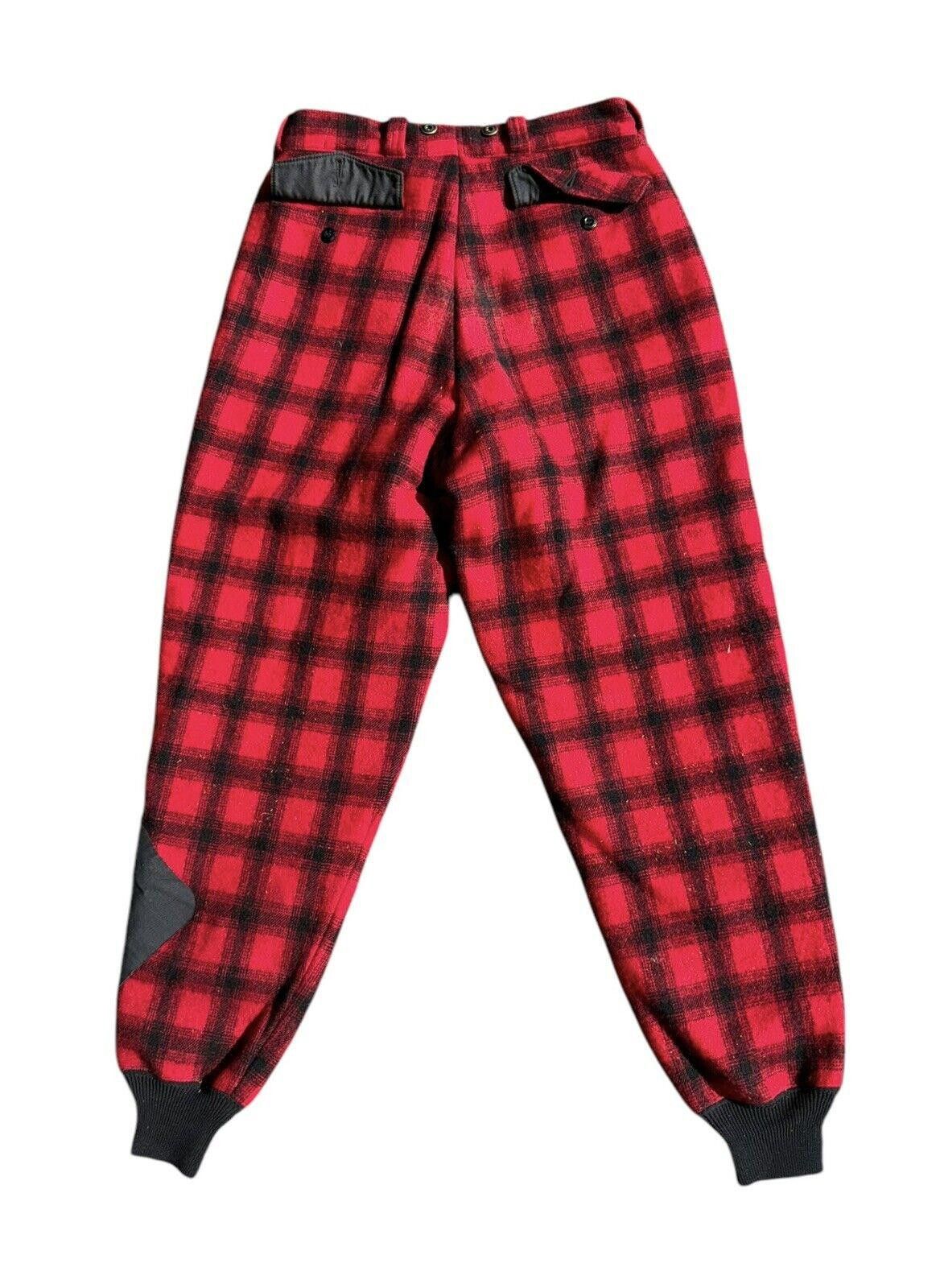 Designer VTG 50s 60s Woolrich Buffalo Plaid Hunting Pants Mens L Size US 34 / EU 50 - 5 Thumbnail