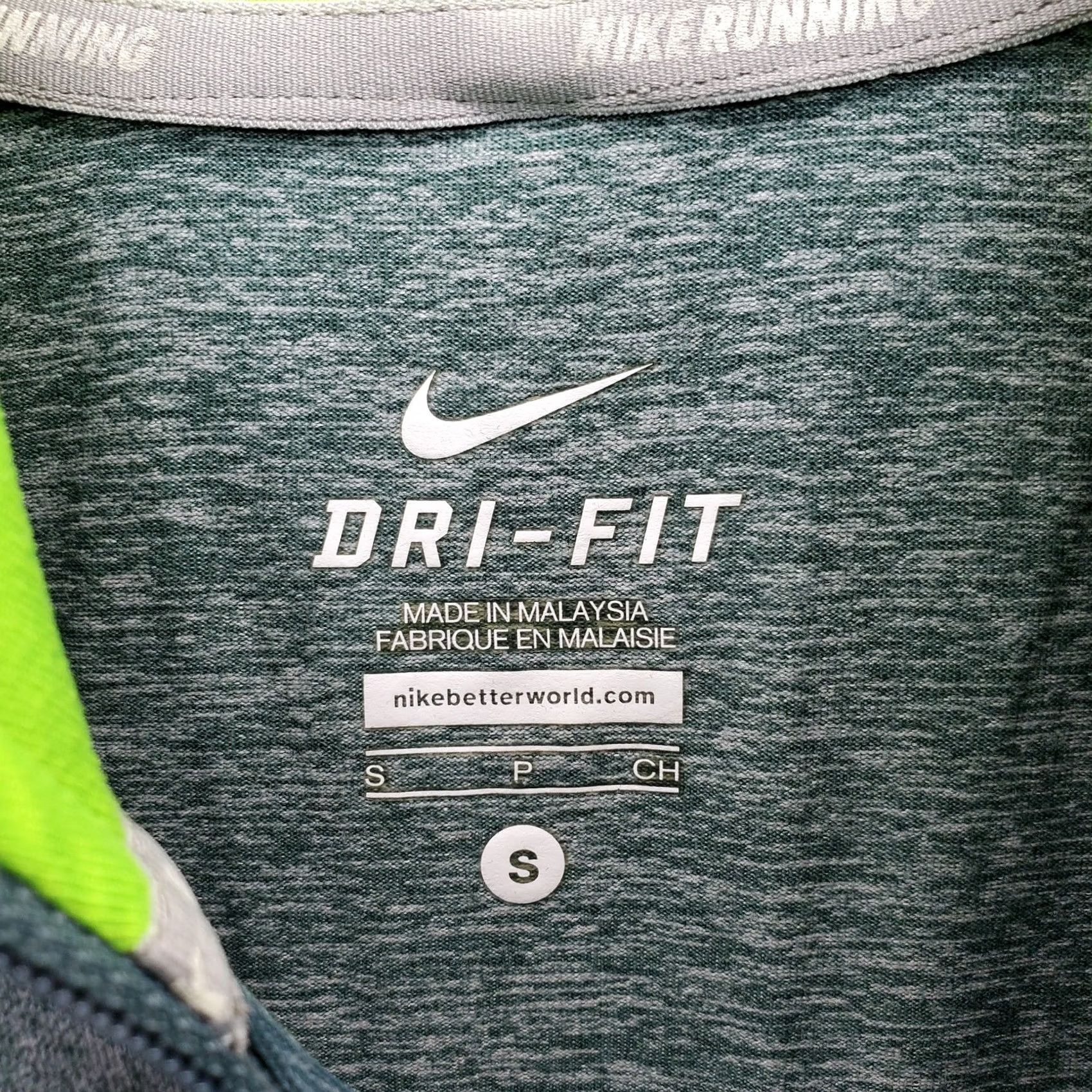 Nike Nike Dri-Fit Womens 1/4 Zip Pullover Slim Fit S Green Running Thumb Hole Sleeve Shirt Size S / US 4 / IT 40 - 5 Thumbnail