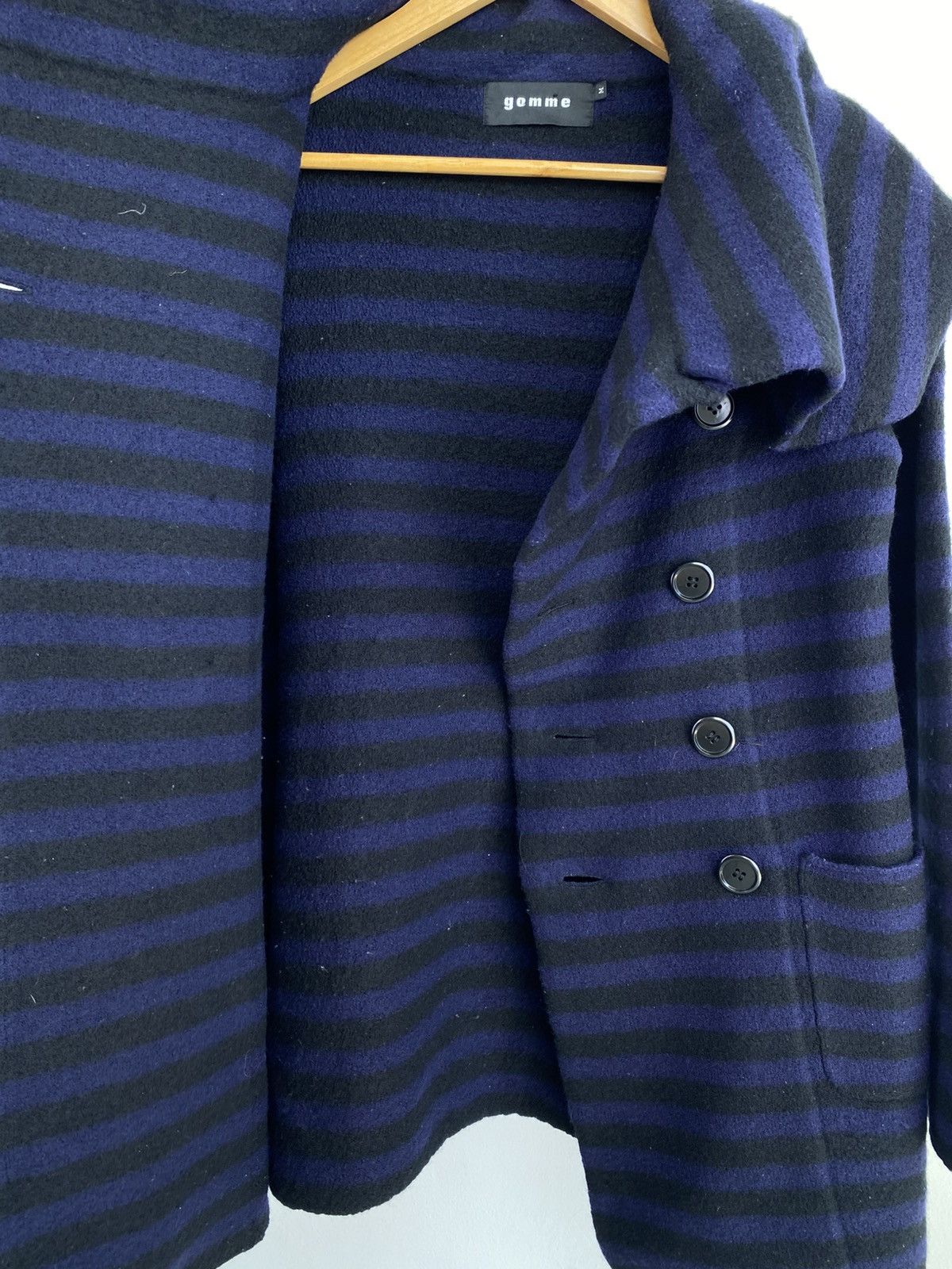 Japanese Brand 2000’s Gomme Homme by Maki Hiroshige Wool Big Collar Jacket Size US M / EU 48-50 / 2 - 8 Thumbnail
