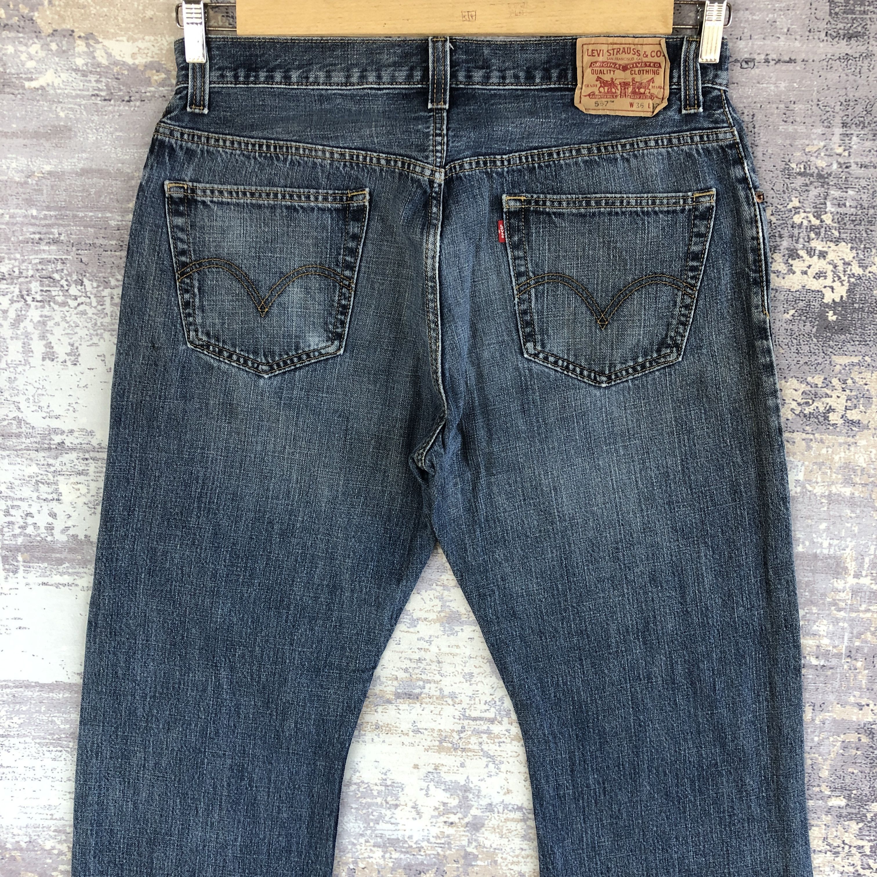 Levi's Vintage Levis 557 Bell Bottom Jeans Levi's Flare Denim Size US 34 / EU 50 - 4 Thumbnail