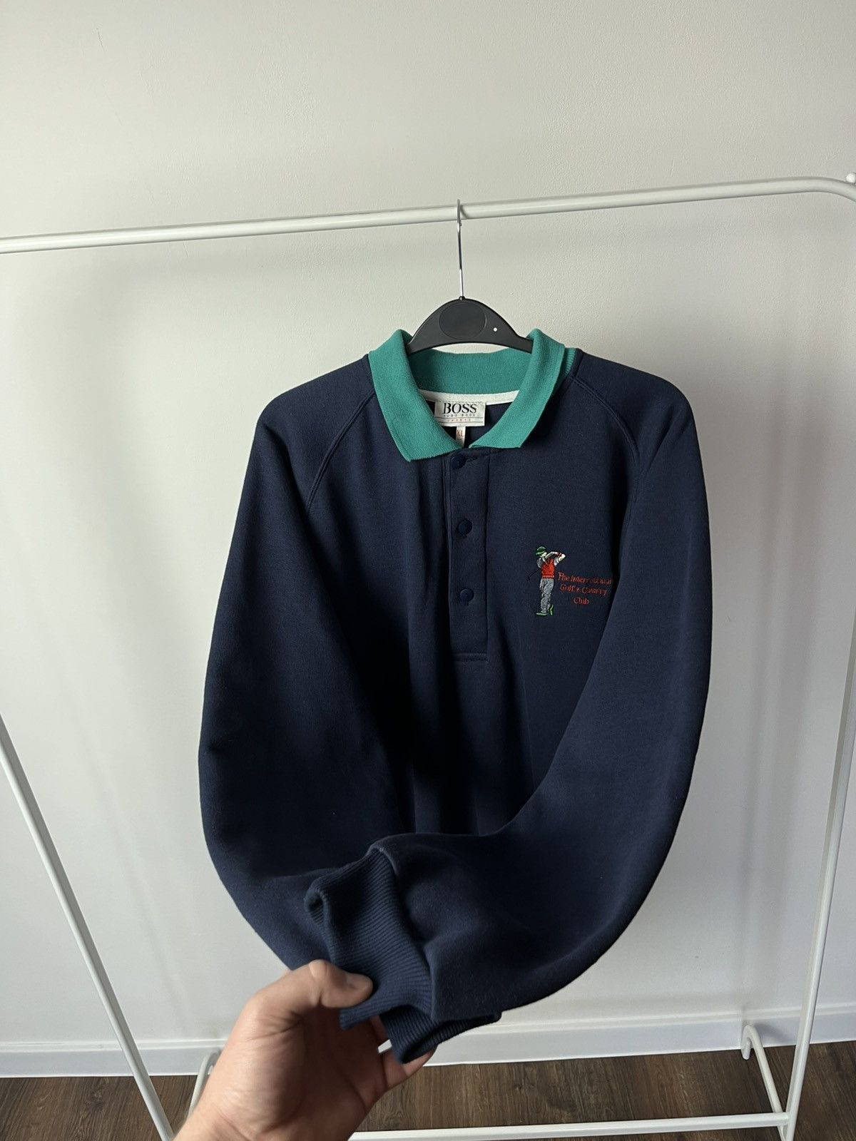 Hugo Boss × Vintage Vintage Hugo Boss Golf Long Sleeve Polo Sweatshirt XL Size US XL / EU 56 / 4 - 8 Thumbnail