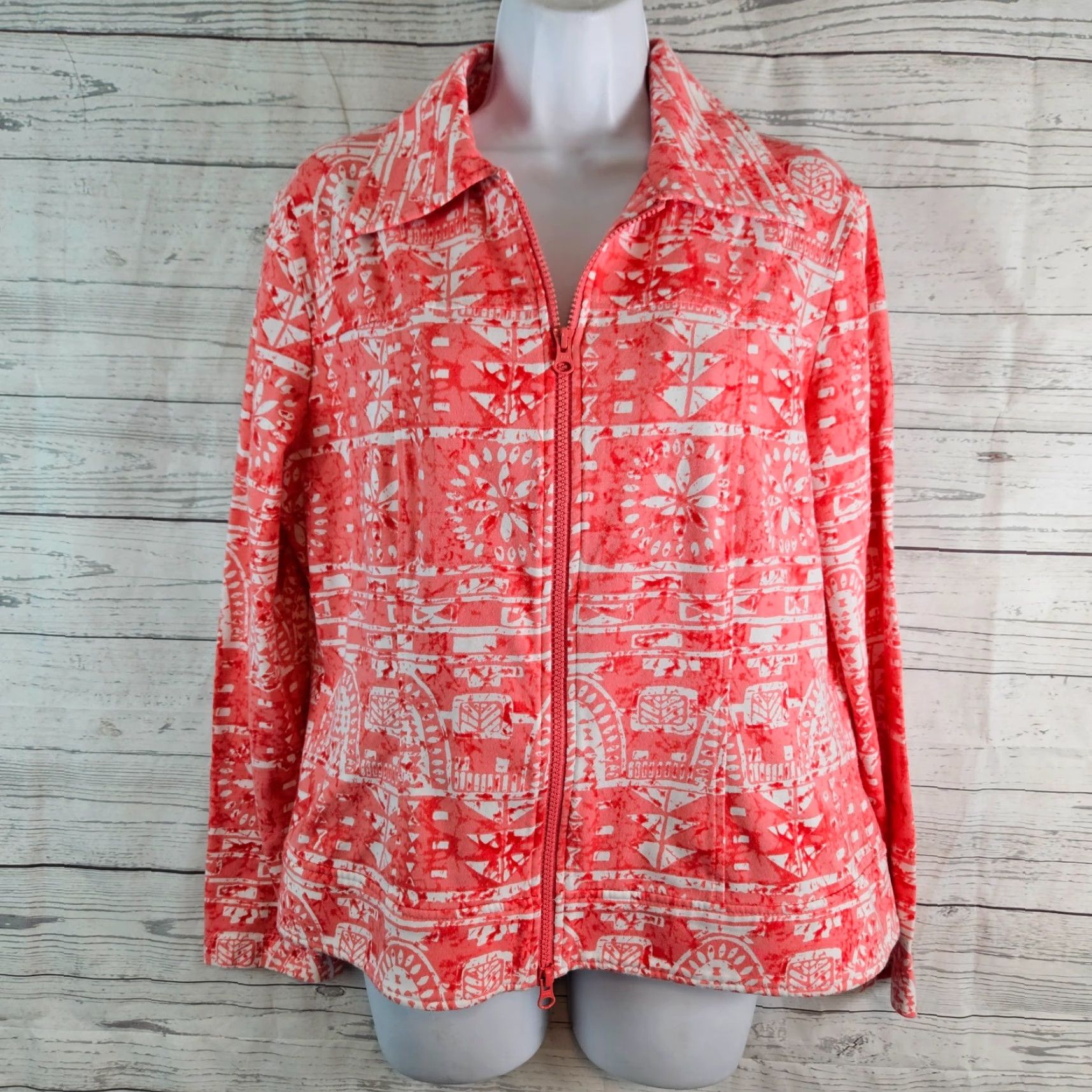 Pinko Clara Sun Woo Womens Jacket Sz Large Pink White Full Zip Casual Shirt? Size L / US 10 / IT 46 - 2 Thumbnail