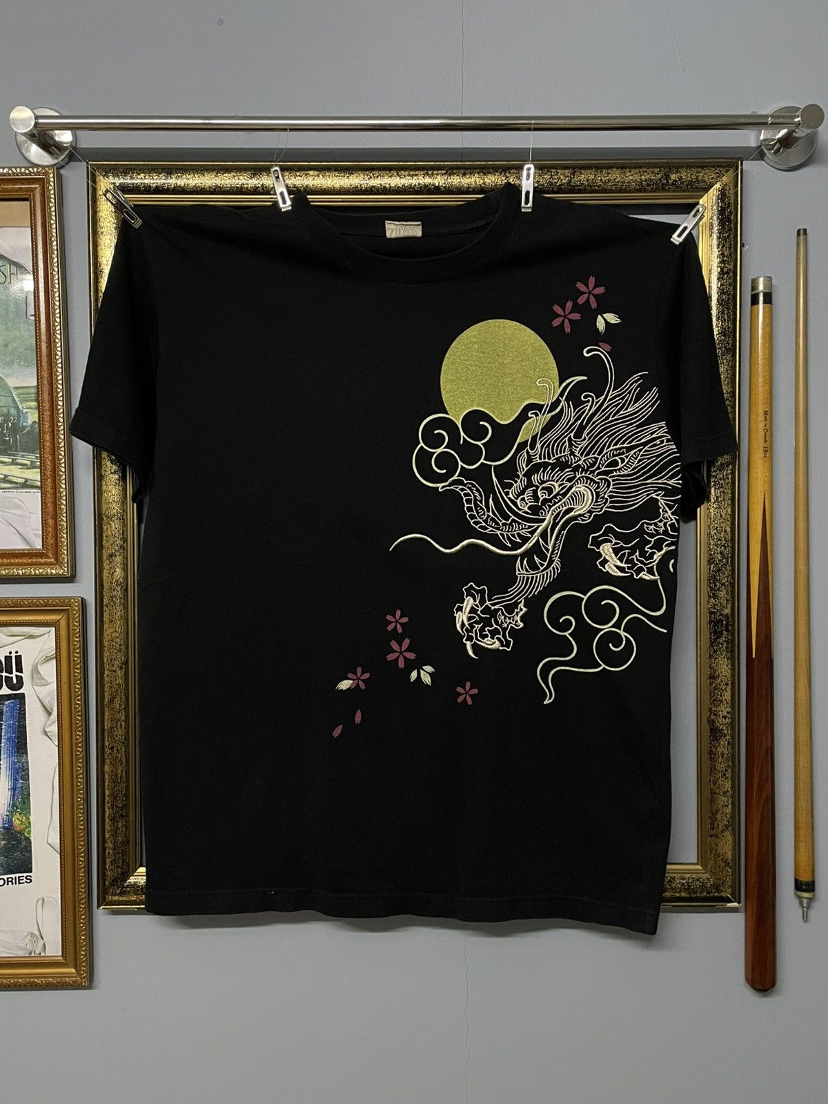 Japanese Brand Vintage 1990s Japan Designer Generate Sukajan Embroidery Tee Size US M / EU 48-50 / 2 - 1 Thumbnail