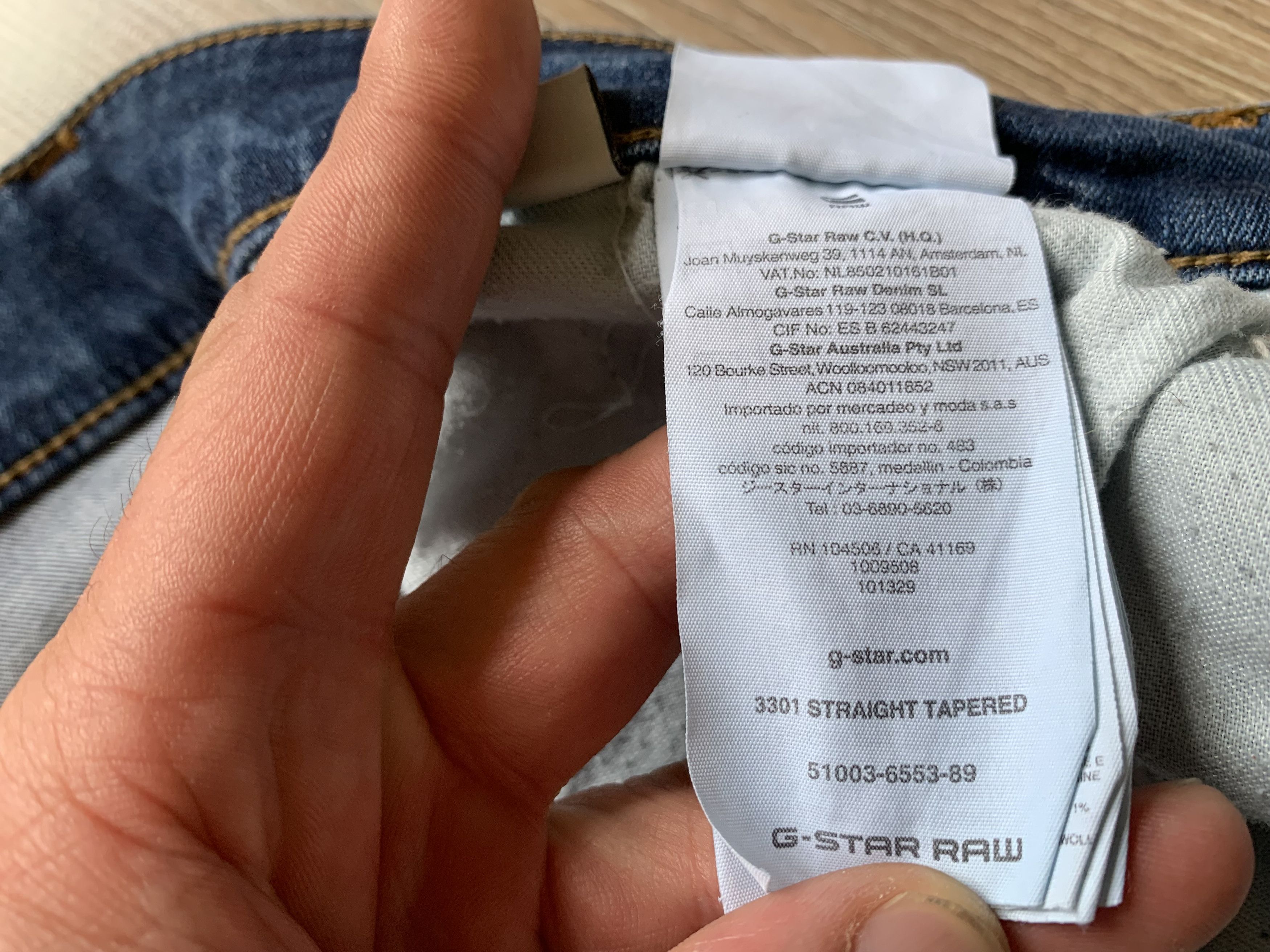 G-Star G Star Raw 3301 Straight Tapered Jeans Size US 32 / EU 48 - 10 Thumbnail