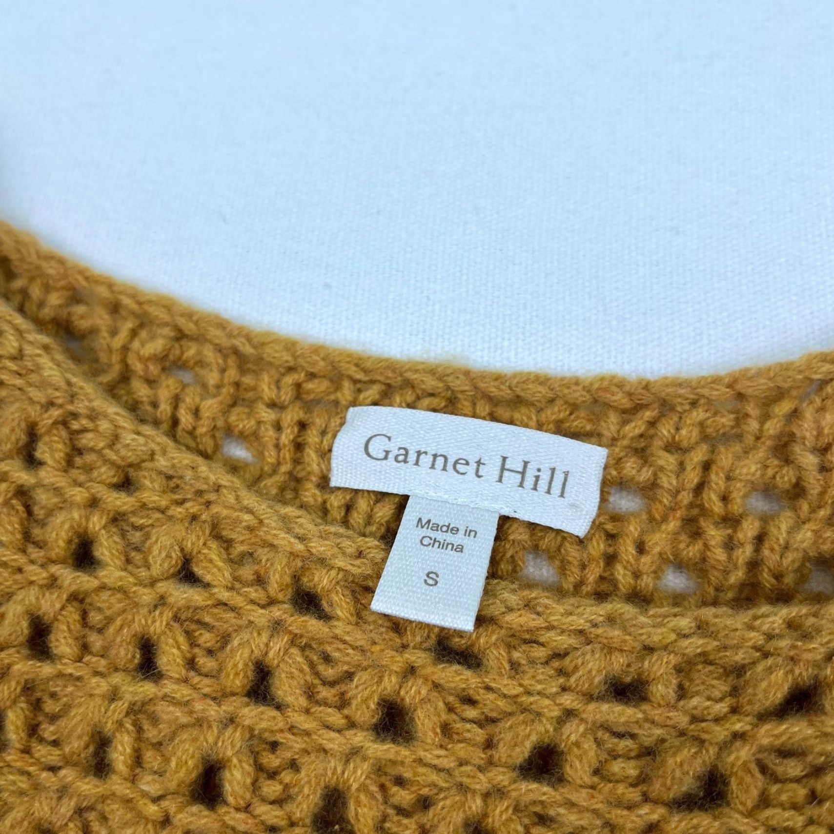Vintage Garnet Hill Sweater Womens S Oversized Yellow Bobble Stitch Recycled Cashmere Size S / US 4 / IT 40 - 3 Thumbnail