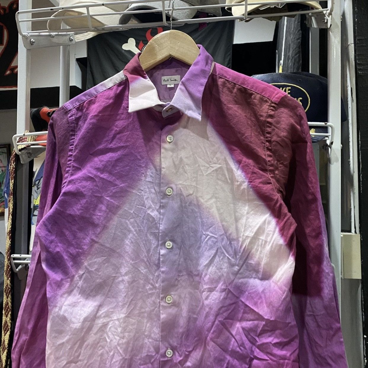 Paul Smith Paul Smith Gradient Ombre Graphic Long Sleeve Shirt Pink Size US L / EU 52-54 / 3 - 3 Thumbnail