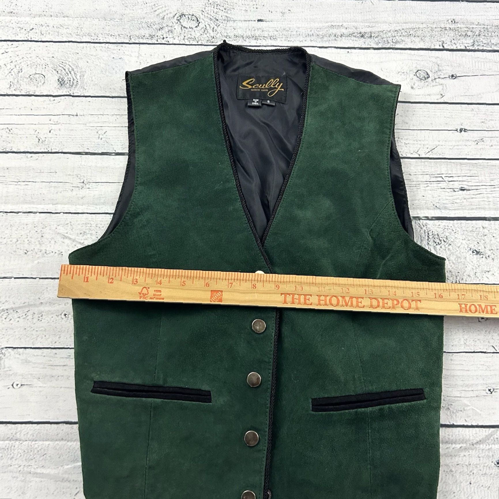 Scully Scully Vest Snap Button Suede Green Women's Small VINTAGE? (not applicable) Size S / US 4 / IT 40 - 5 Thumbnail