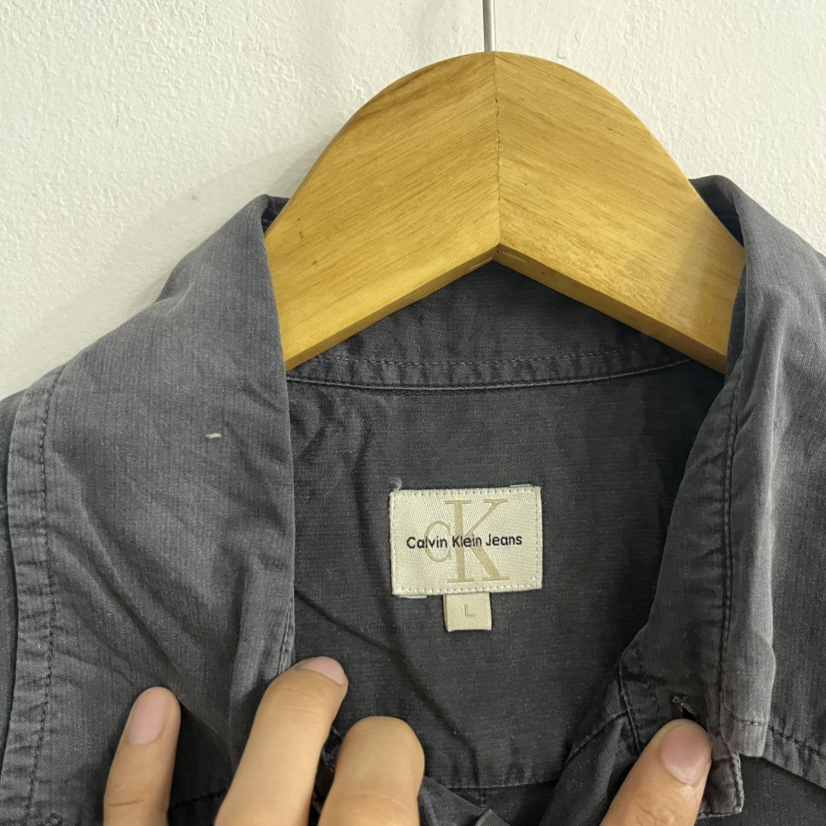 Calvin Klein Calvin Klein Washed Ls Button Up Size US L / EU 52-54 / 3 - 4 Thumbnail