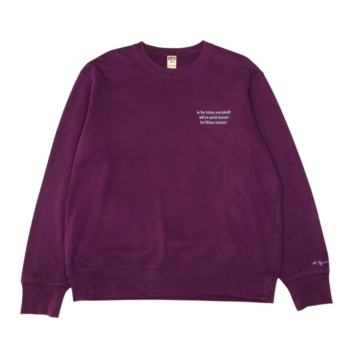 Andy Warhol 📌Vintage Sweatshirt Andy Warhol Big Logo Size US XL / EU 56 / 4 - 1 Thumbnail