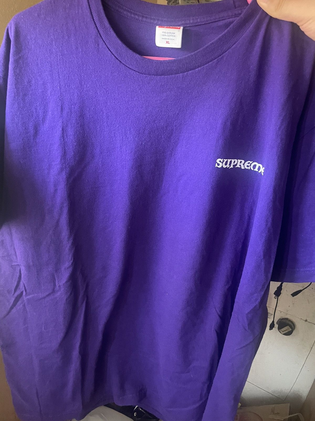 Supreme Supreme worship tee -purple-fw23 Size US XL / EU 56 / 4 - 2 Thumbnail