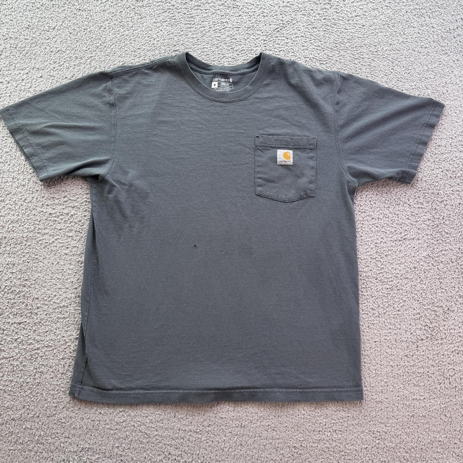 Carhartt Carhartt K87 Pocket T Shirt Faded Charcoal Gray Loose Tee M Size US M / EU 48-50 / 2 - 1 Thumbnail