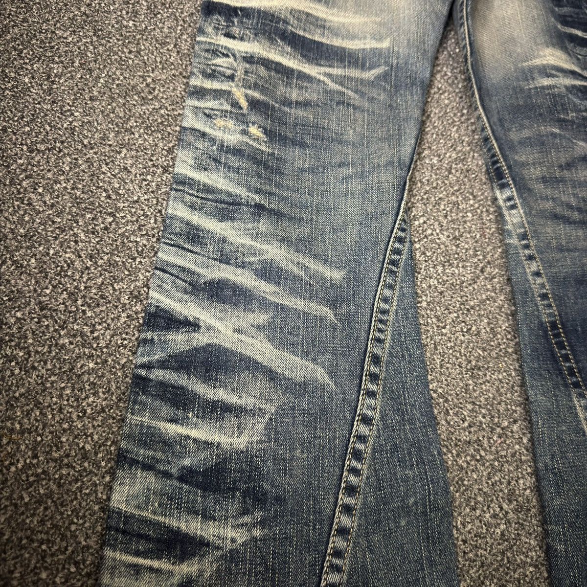 If Six Was Nine Flared 90s Rare Japanese Snake Tornado Mart Whisker Jeans Size US 32 / EU 48 - 9 Thumbnail