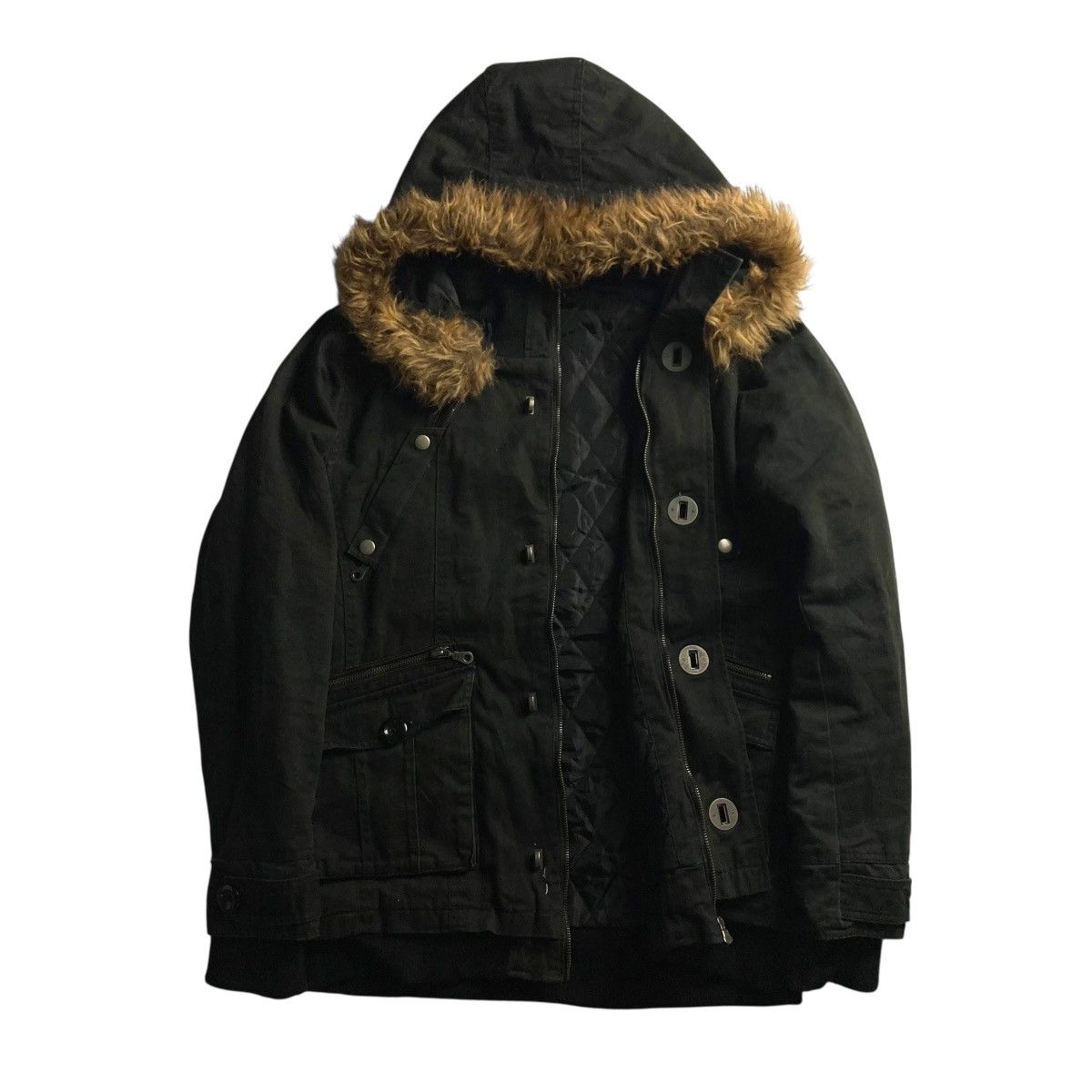 If Six Was Nine 🇯🇵 IN THE ATTIC PUNK GOTHIC DETACHABLE FUR HOODIE JACKET Size US L / EU 52-54 / 3 - 15 Thumbnail