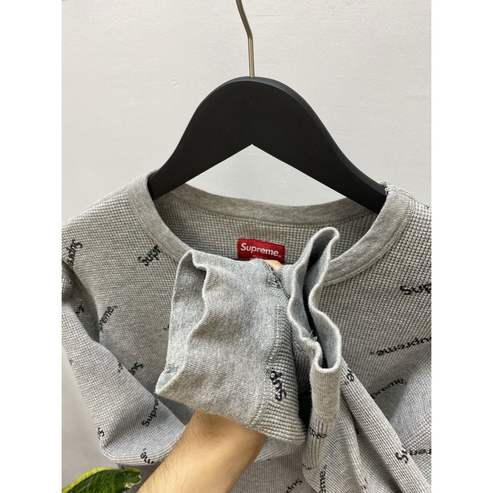 Supreme Supreme Waffle Thermal Logo’s Grey Monogram Size L Men SB Size US L / EU 52-54 / 3 - 15 Thumbnail