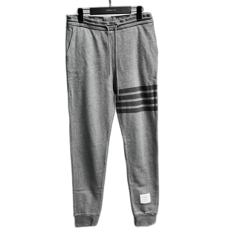 Thom Browne Thom Browne Gray Classic Stripe Sweatpants Size US 26 / EU 42 - 1 Thumbnail